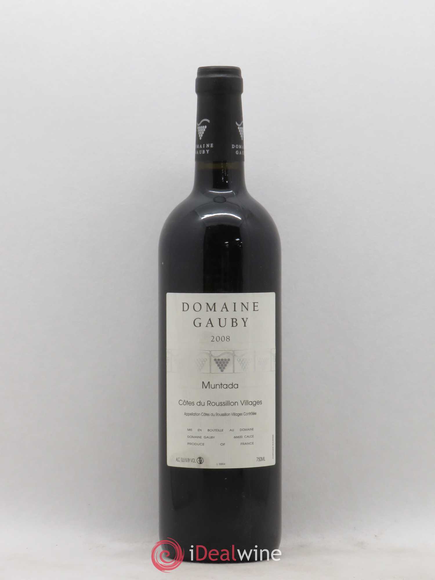 Côtes Catalanes (anciennement Côtes du Roussillon Villages) La Muntada Gauby (Domaine) 2008 - Lot de 1 bouteille - 0