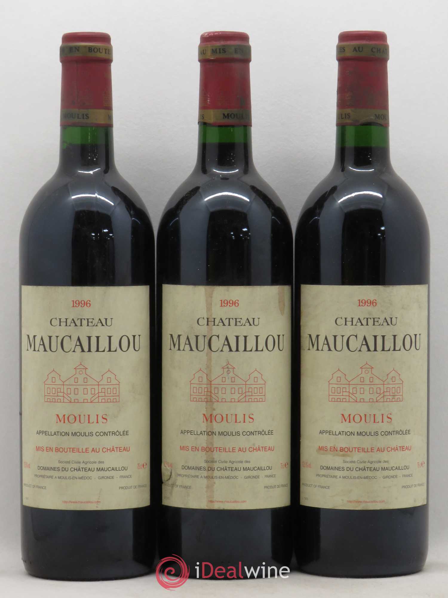 Château Maucaillou 1996 - Lot de 3 bouteilles - 0