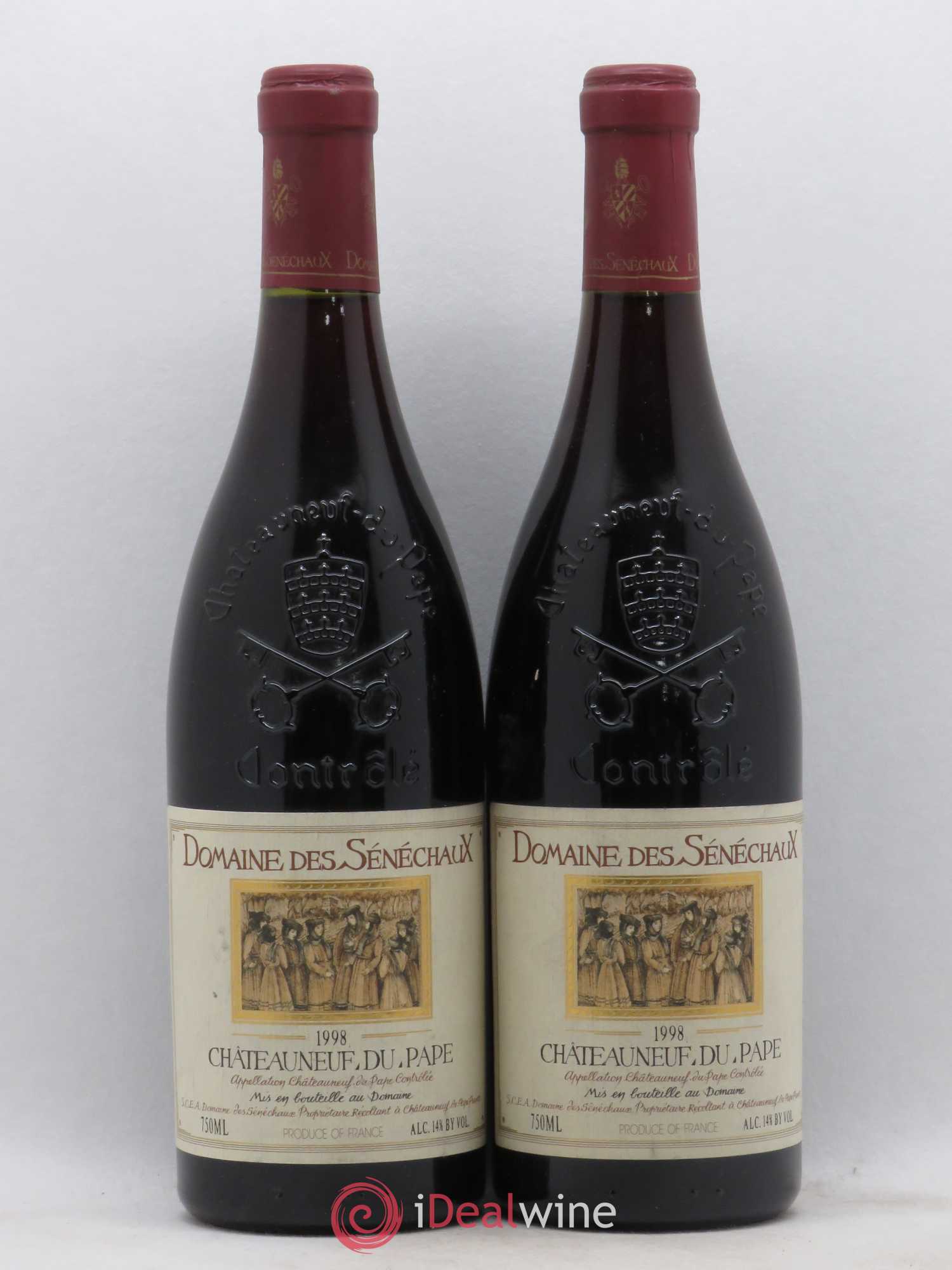 Châteauneuf-du-Pape Sénéchaux (Domaine des) Famille J-M. Cazès 1998 - Lotto di 2 bottiglie - 0