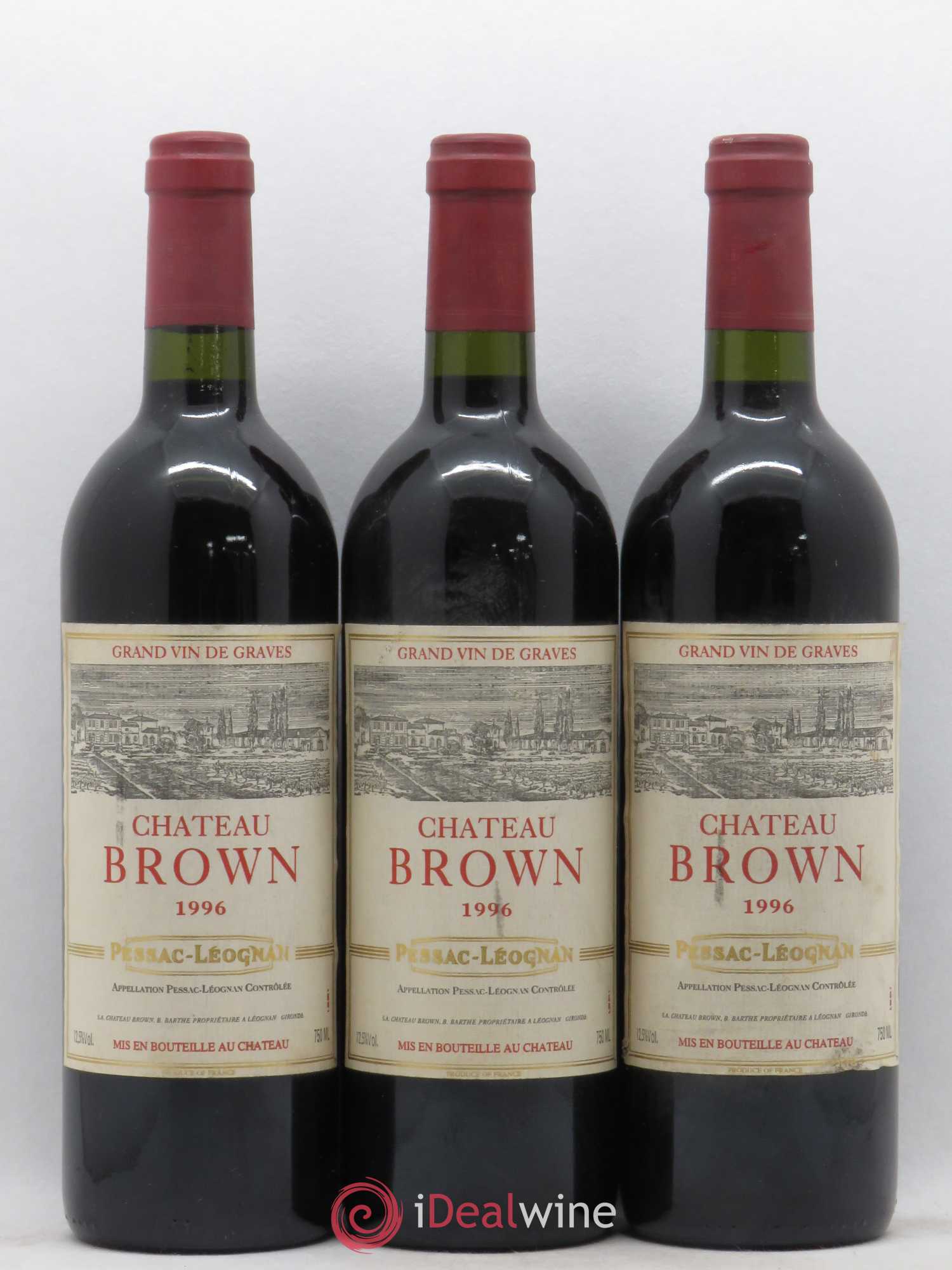 Château Brown 1996 - Lot de 3 bouteilles - 0