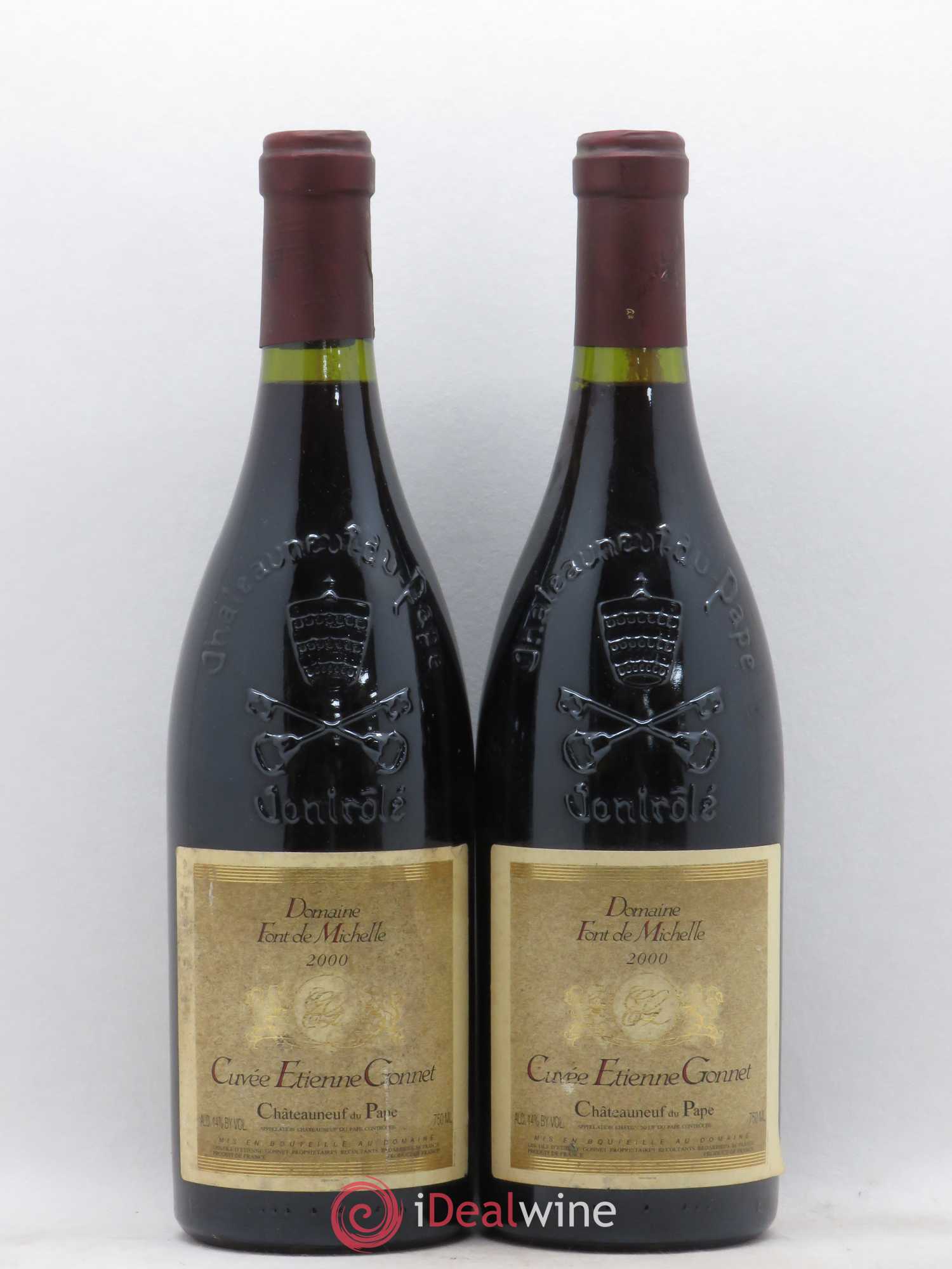Châteauneuf-du-Pape Domaine Font de Michelle Cuvée Etienne Gonnet Famille Gonnet 2000 - Lot de 2 bouteilles - 0