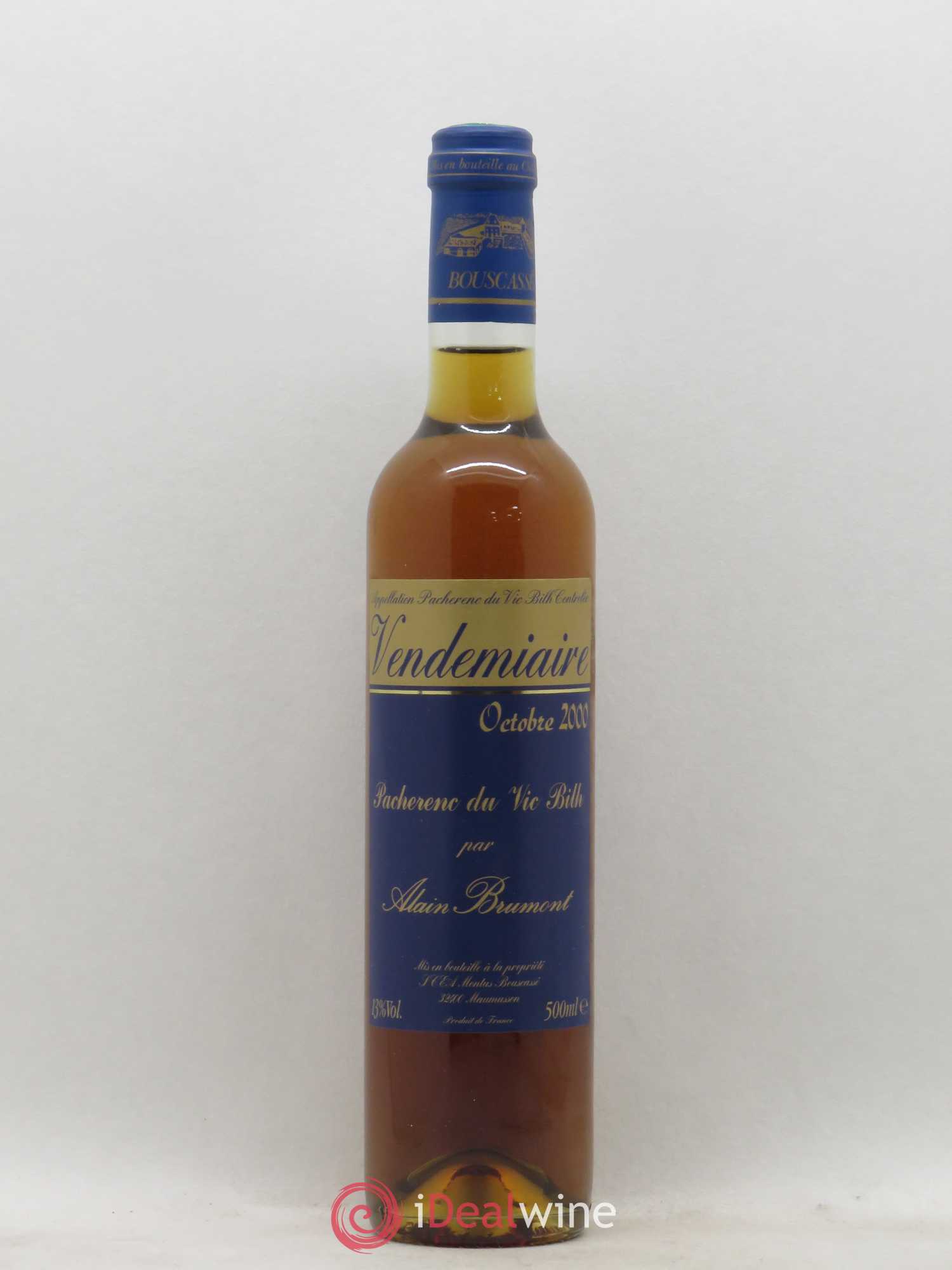 Pacherenc du Vic-Bilh Château Bouscassé Vendemiaire Alain Brumont 50cl 2000 - Lotto di 1 bottiglia - 0
