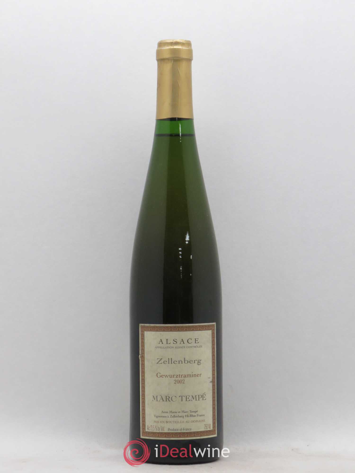 Gewurztraminer Zellenberg Marc Tempé 2002 - Lot de 1 bouteille - 0