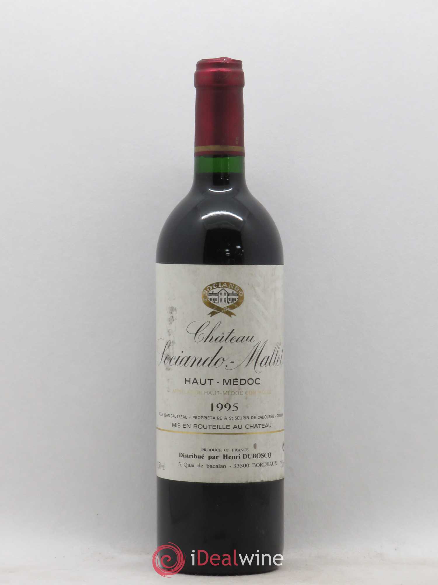 Château Sociando Mallet 1995 - Lot de 1 bouteille - 0