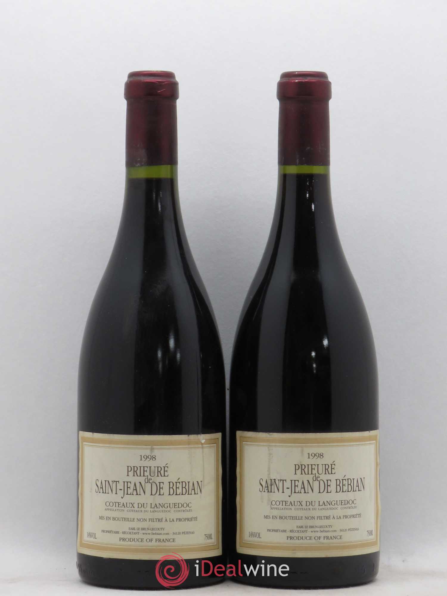 Languedoc Prieuré St-Jean de Bébian 1998 - Lot de 2 bouteilles - 0