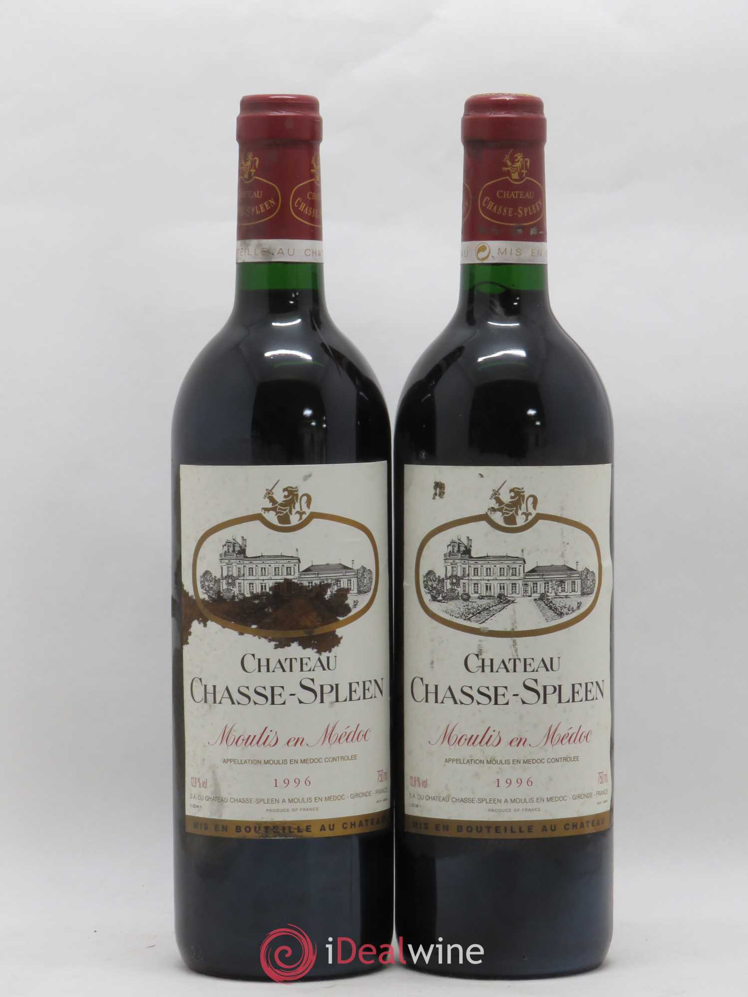 Château Chasse Spleen 1996 - Lot de 2 bouteilles - 0