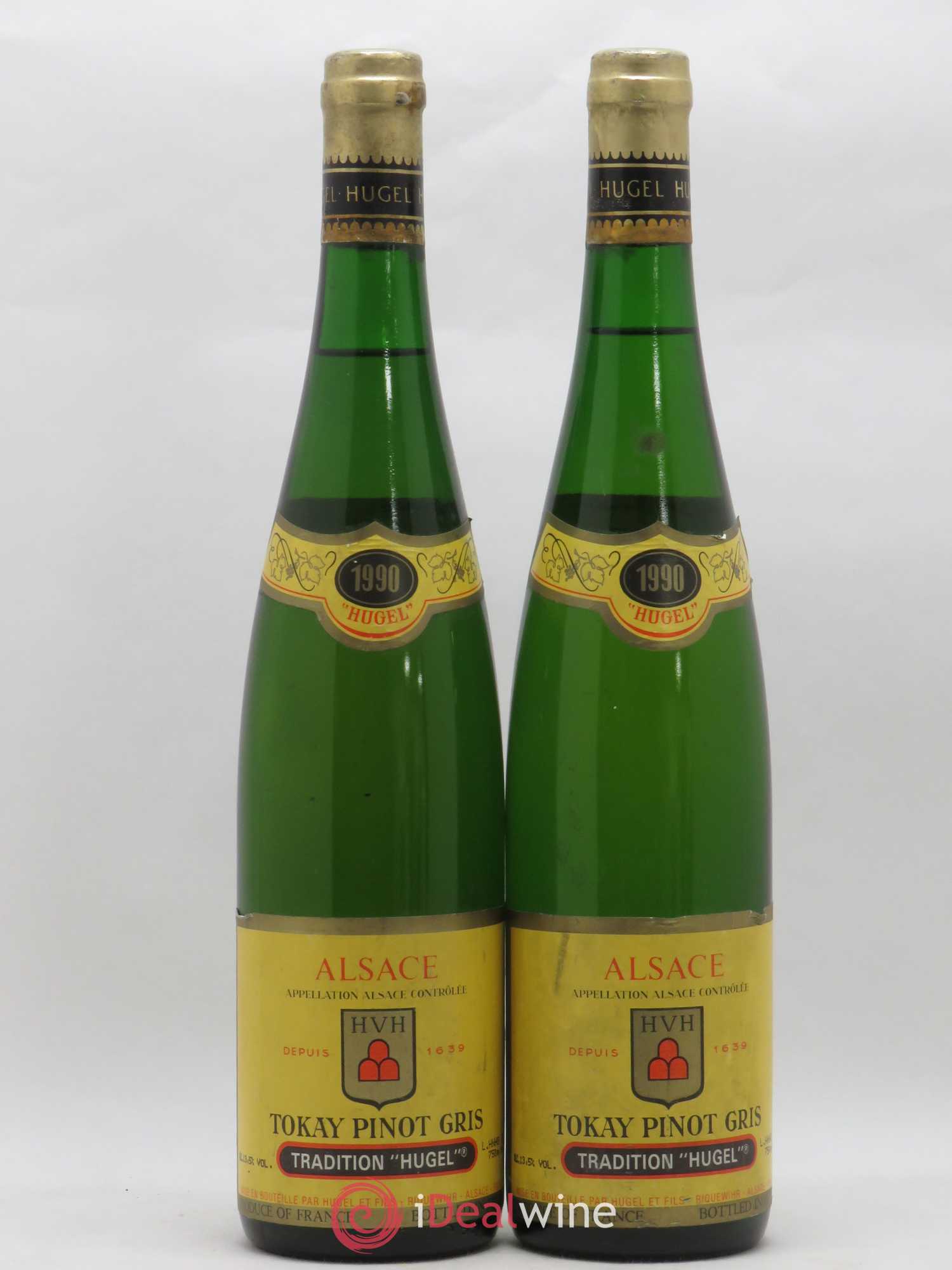 Pinot Gris Domaine Hügel (sans prix de réserve) 1990 - Posten von 2 Flaschen - 0