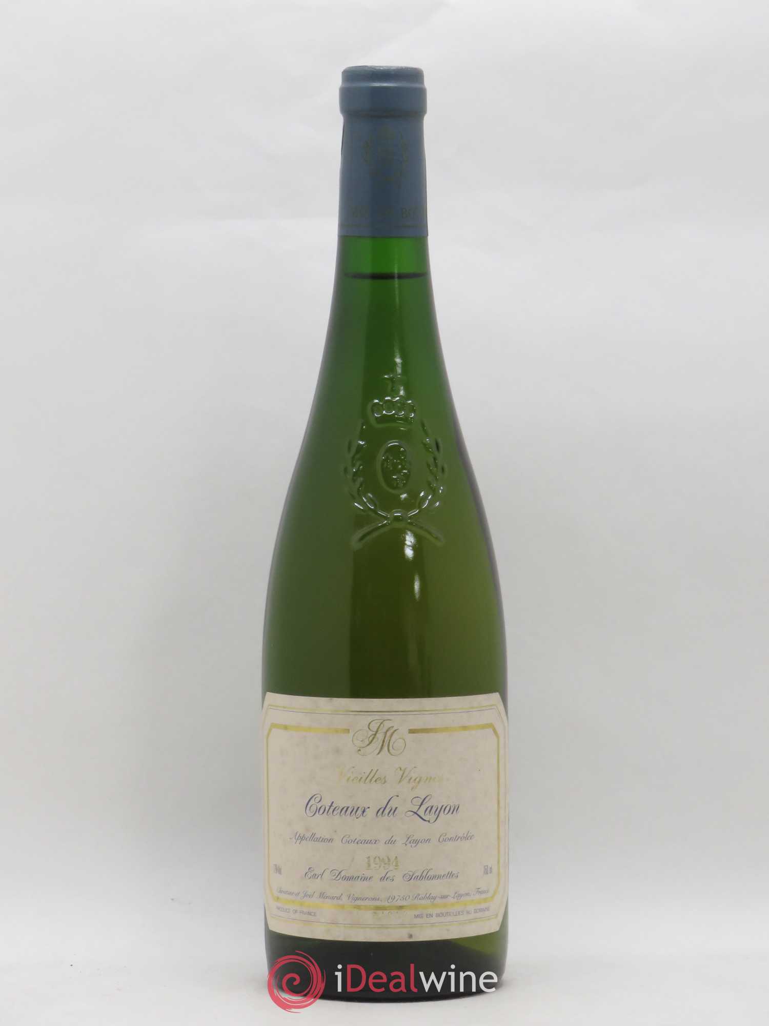 Coteaux du Layon Vieilles Vignes Domaine des Sablonnettes 1994 - Posten von 1 Flasche - 0