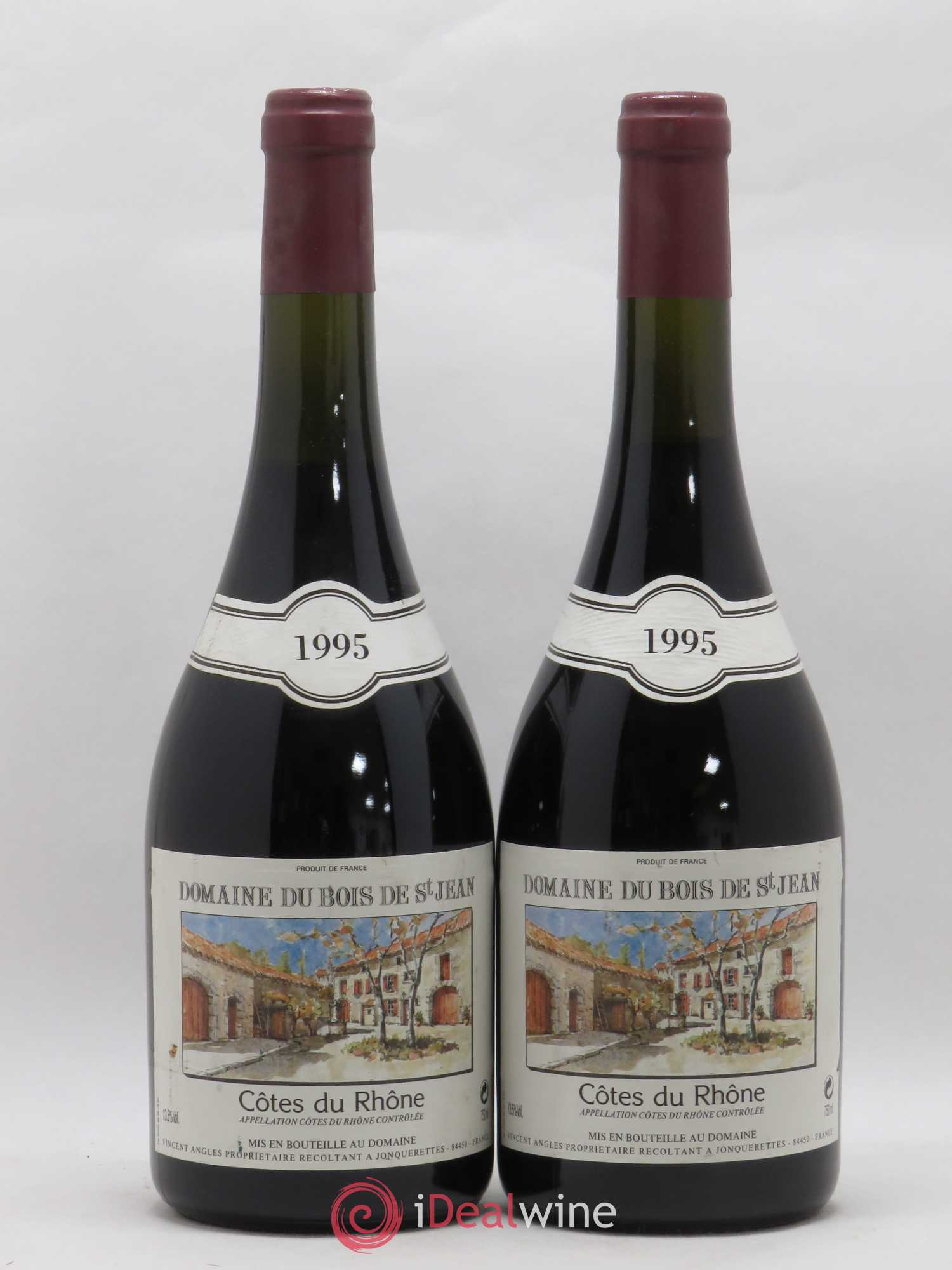 Côtes-du-Rhône Domaine Bois de Saint Jean 1995 - Posten von 2 Flaschen - 0