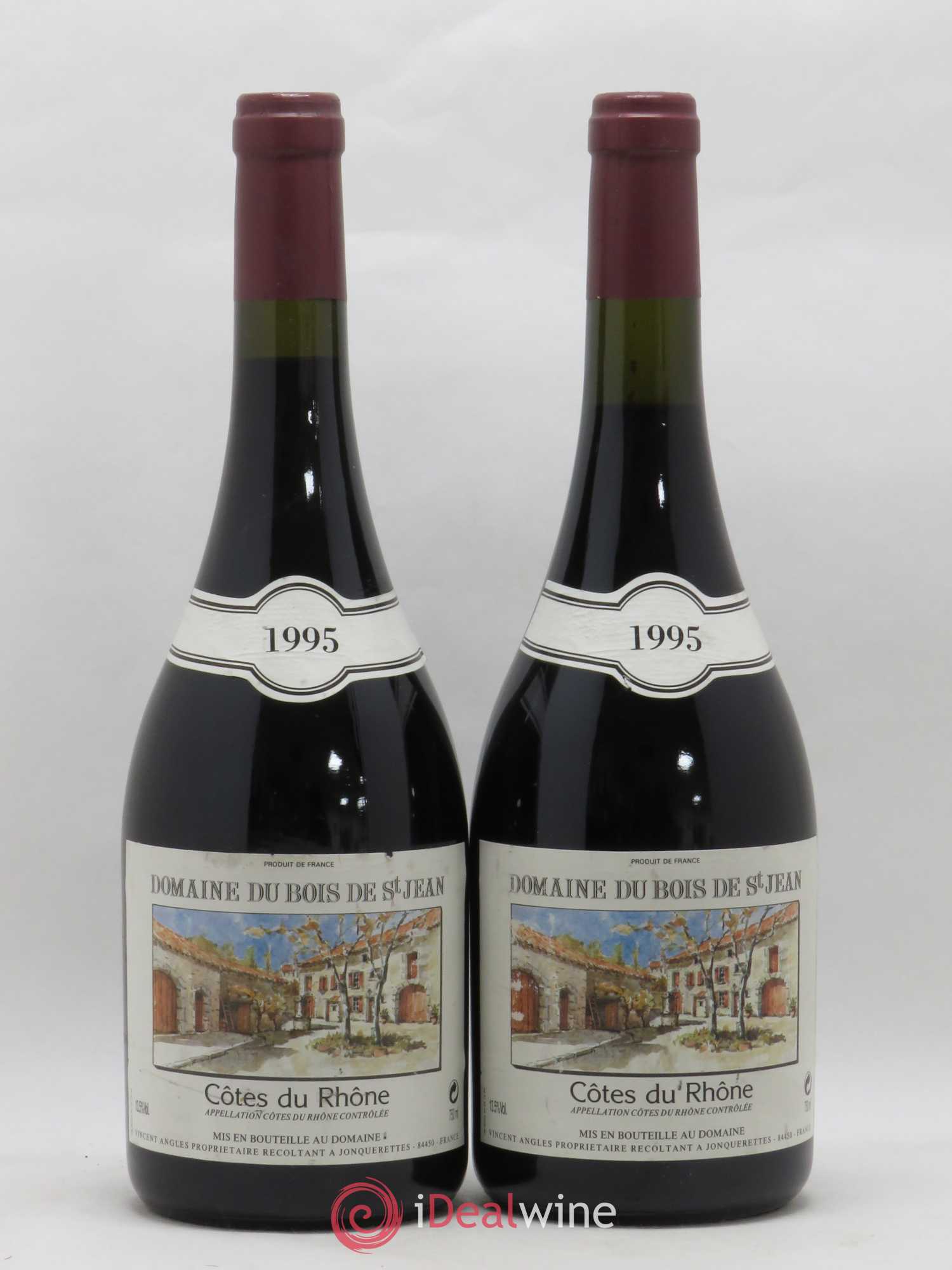 Côtes-du-Rhône Domaine Bois de Saint Jean 1995 - Posten von 2 Flaschen - 0