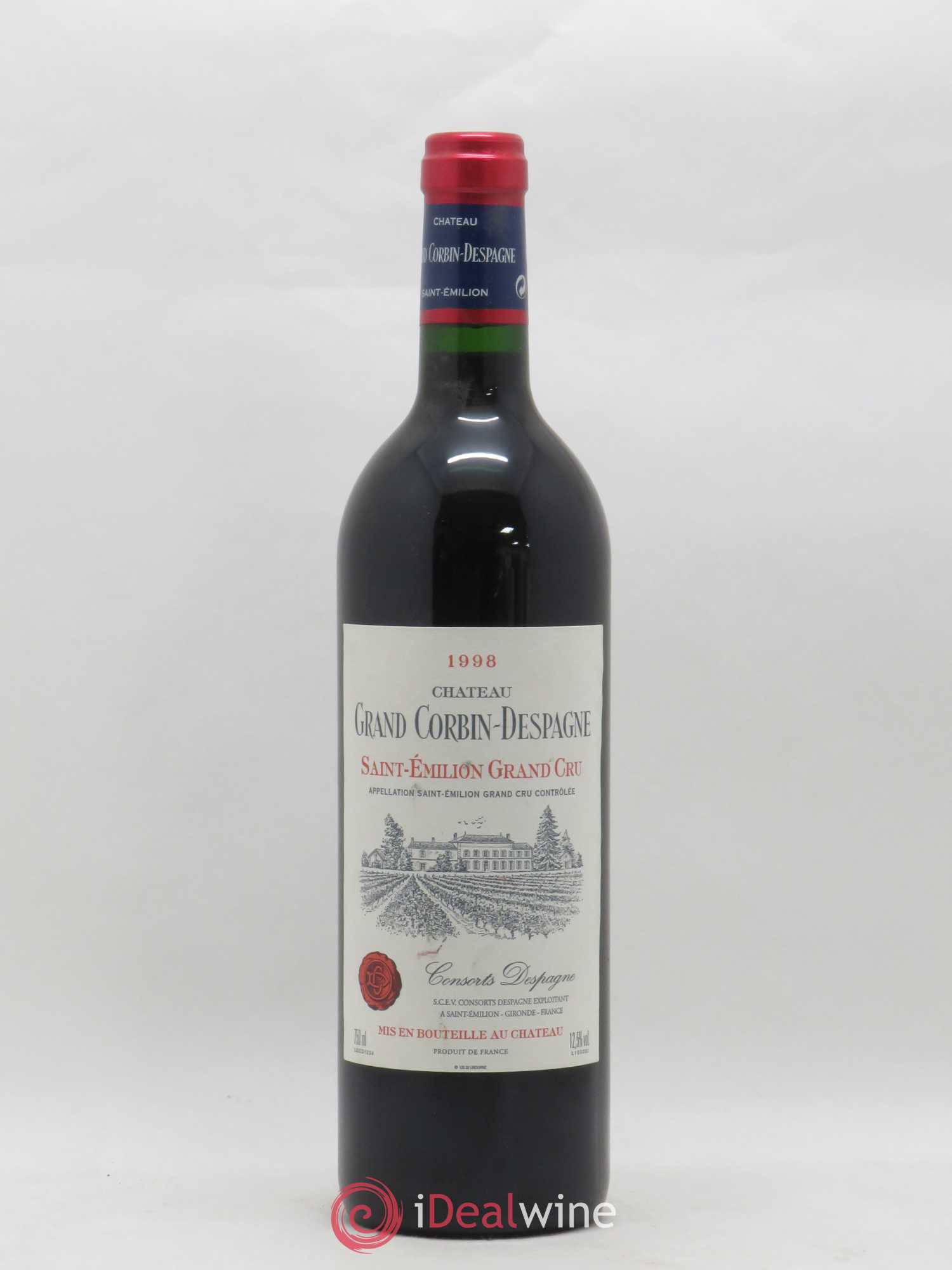Château Grand Corbin Despagne Grand Cru Classé 1998 - Lot de 1 bouteille - 0