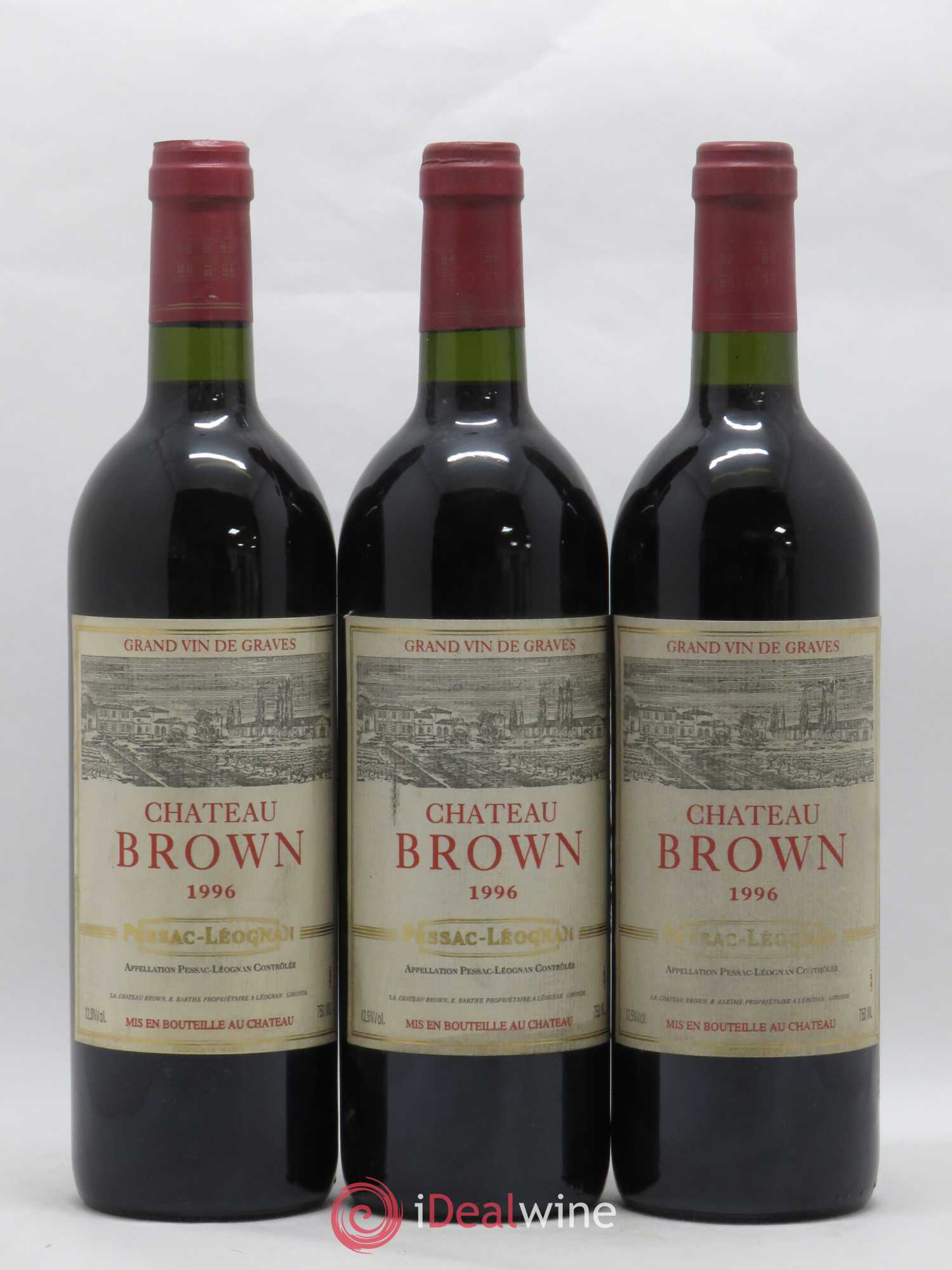 Château Brown 1996 - Lot de 3 bouteilles - 0