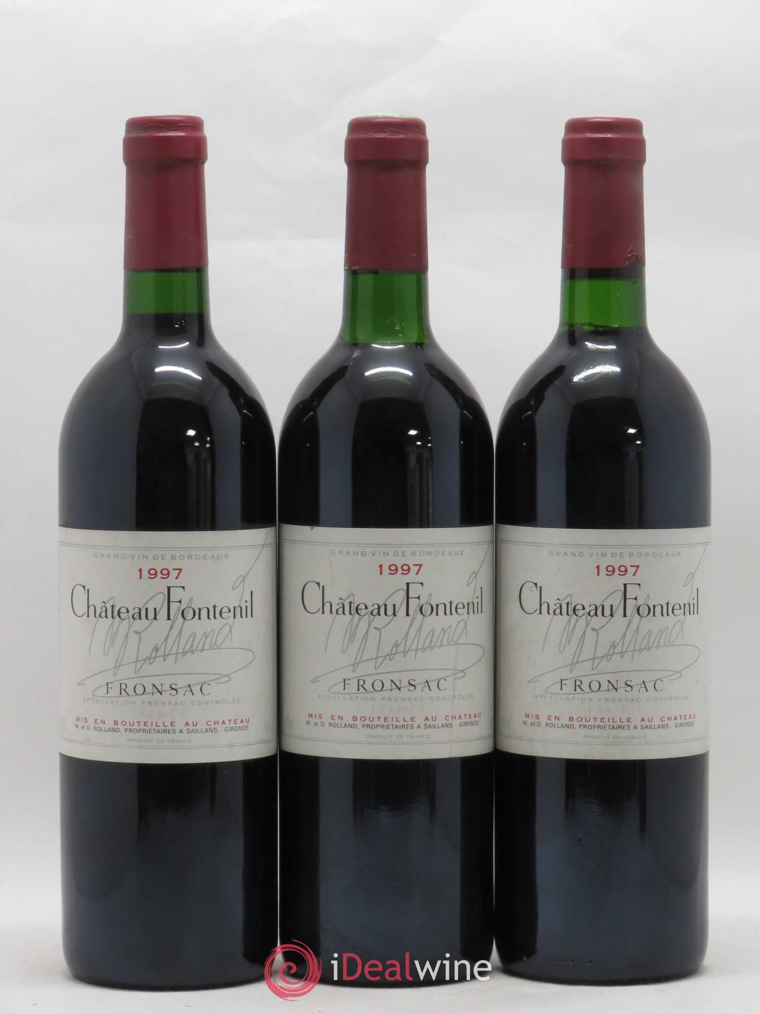 Château Fontenil 1997 - Lot de 3 bouteilles - 0
