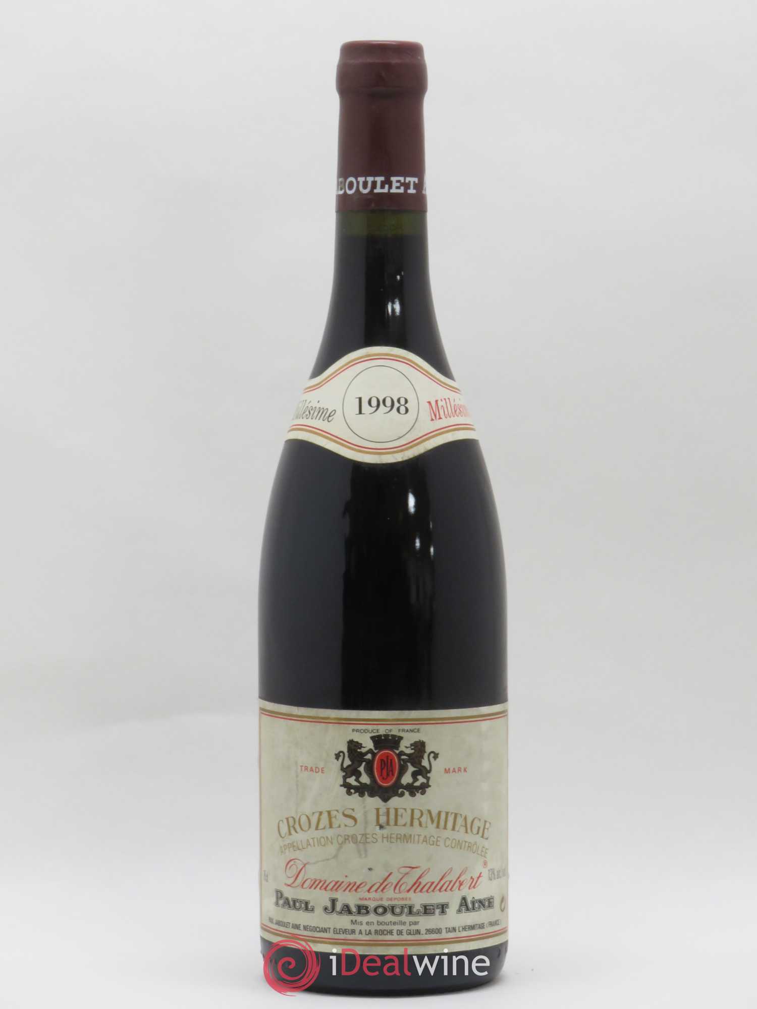 Crozes-Hermitage Domaine de Thalabert Paul Jaboulet Ainé 1998 - Lot de 1 bouteille - 0