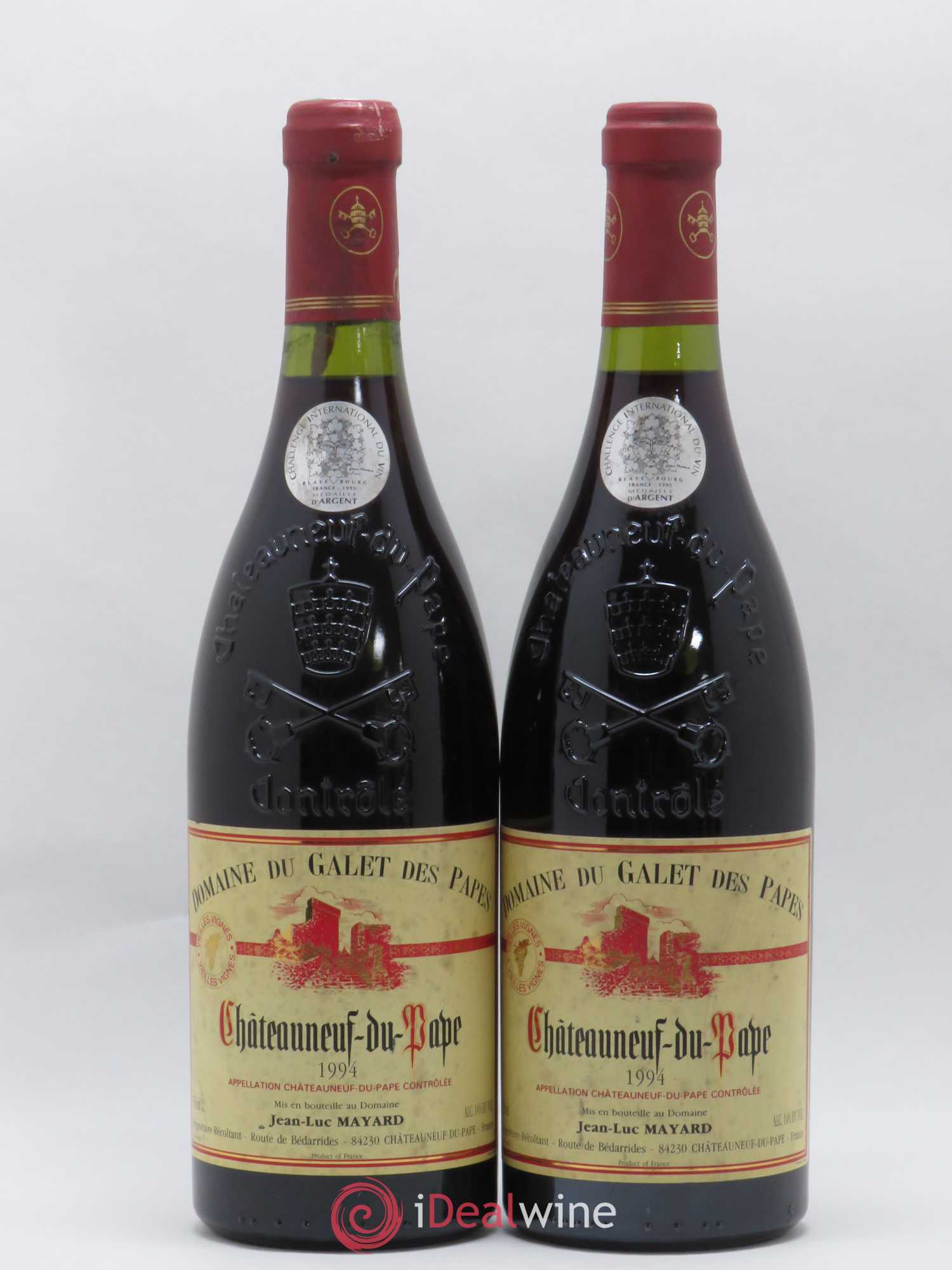Châteauneuf-du-Pape Domaine Galet des Papes 1994 - Posten von 2 Flaschen - 0