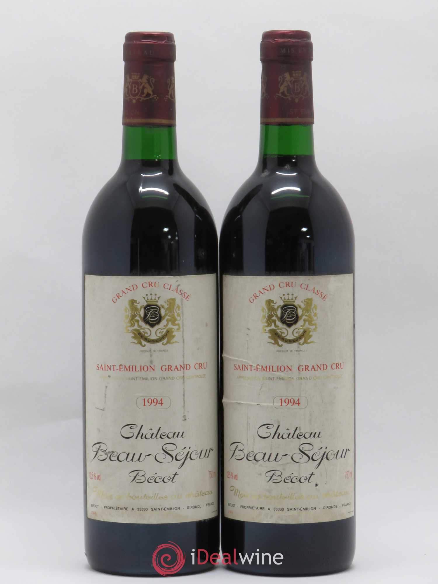Château Beau-Séjour Bécot 1er Grand Cru Classé B 1994 - Lot de 2 bouteilles - 0