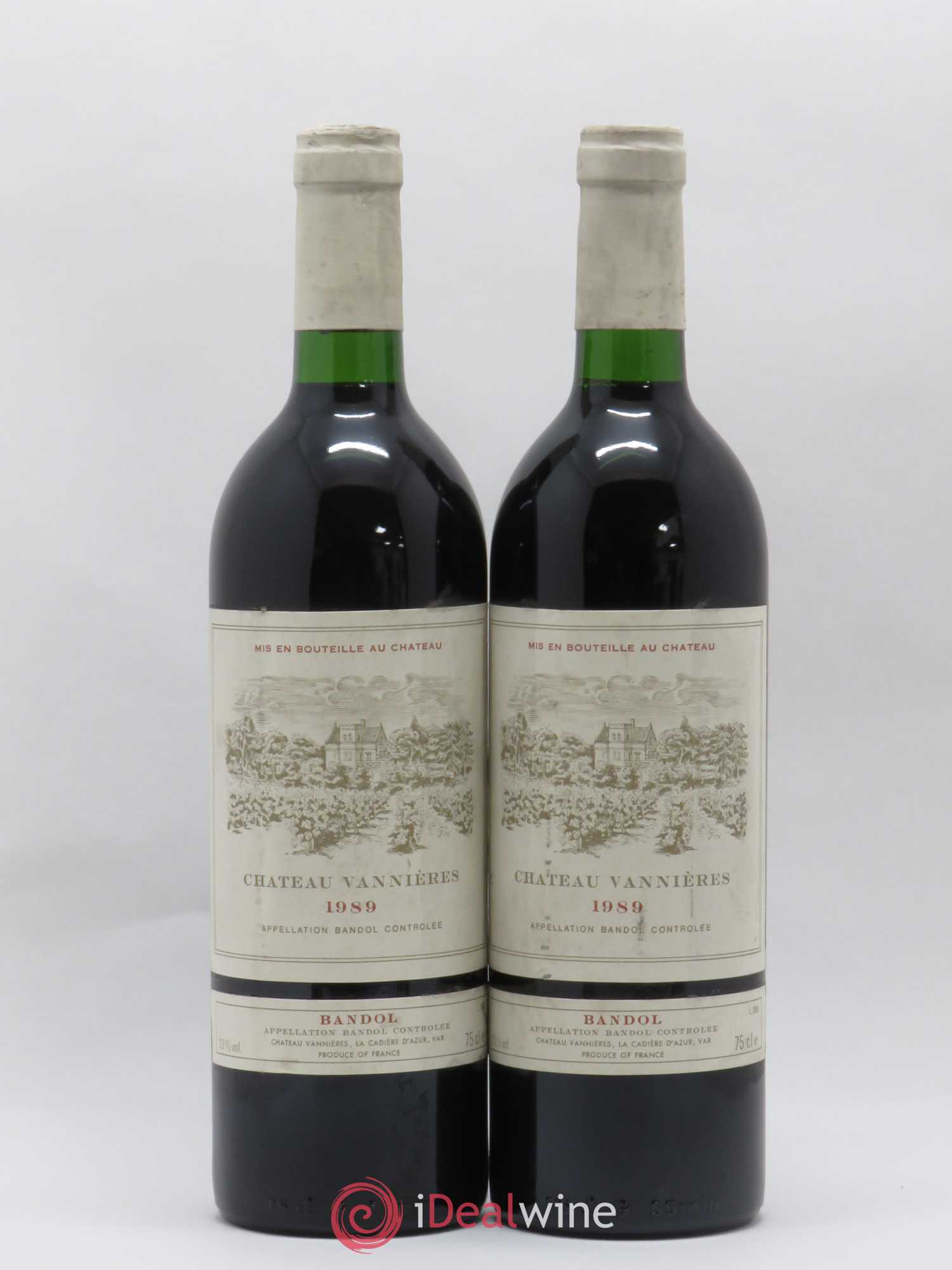 Bandol Château Vannières Éric et Charles-Éric Boisseaux 1989 - Lot de 2 bouteilles - 0