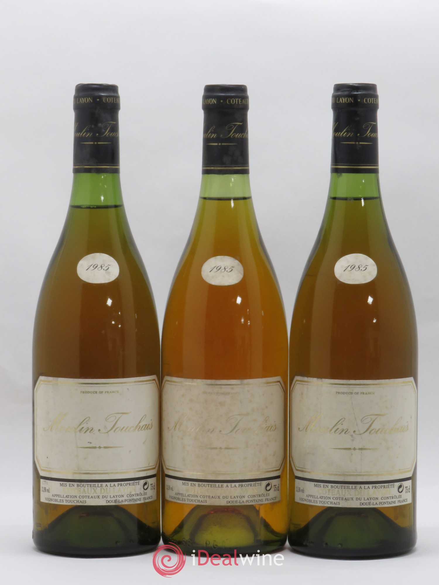 Coteaux du Layon Moulin Touchais 1985 - Lotto di 3 bottiglie - 0