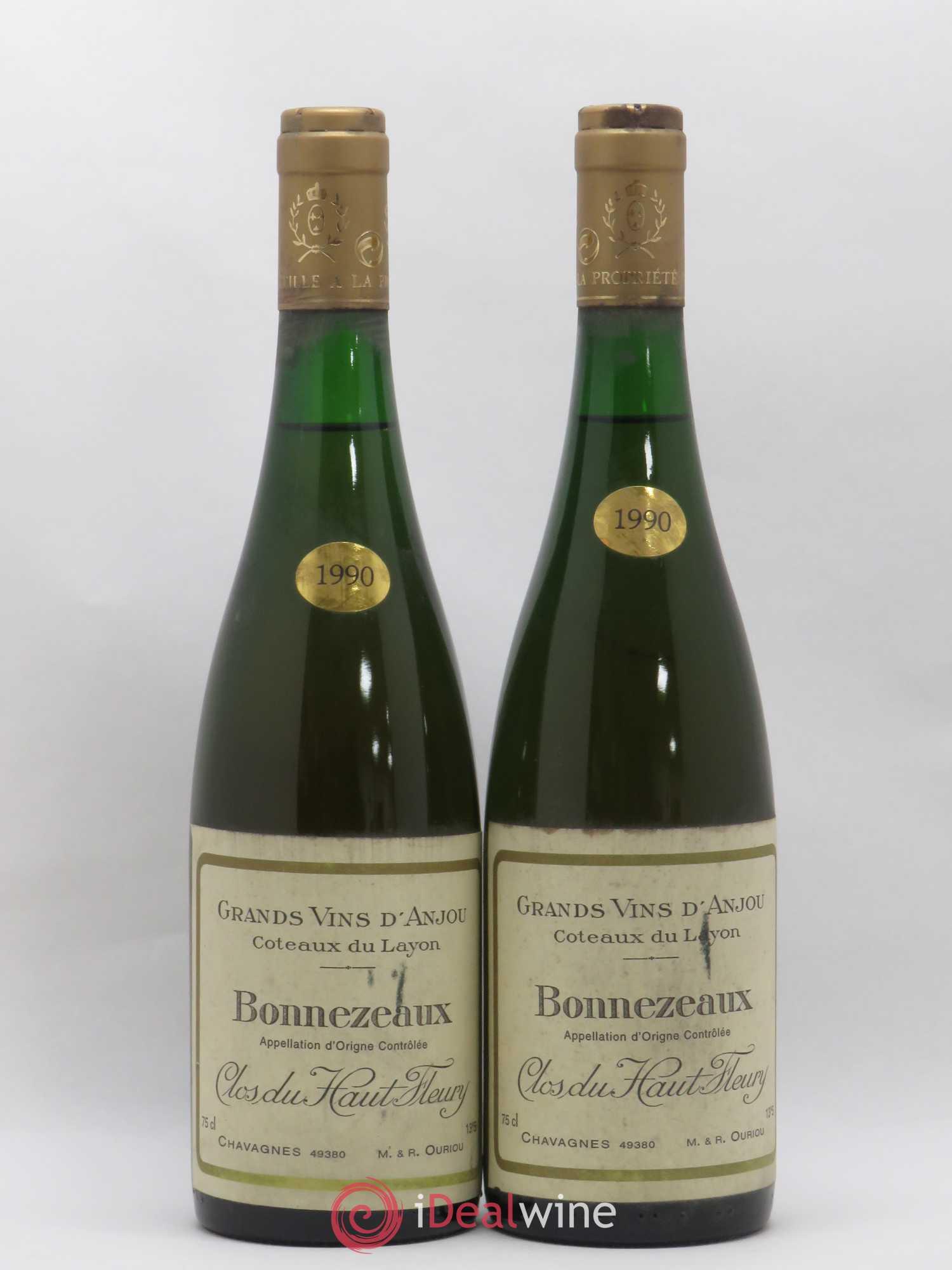 Bonnezeaux Clos du Haut Fleury 1990 - Lotto di 2 bottiglie - 0