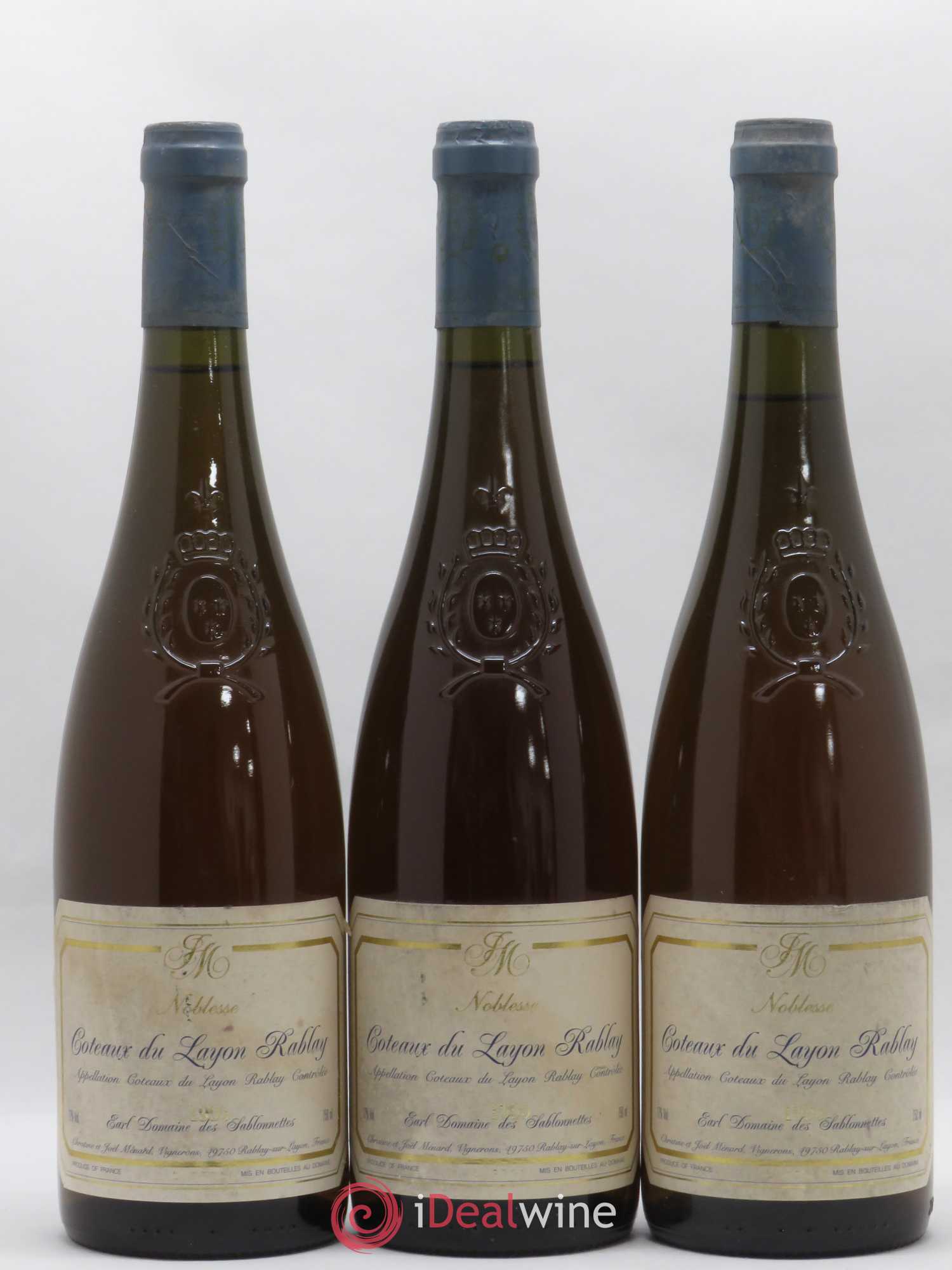 Coteaux du Layon Rablais Noblesse Domaine des Sablonnettes 1995 - Lotto di 3 bottiglie - 0