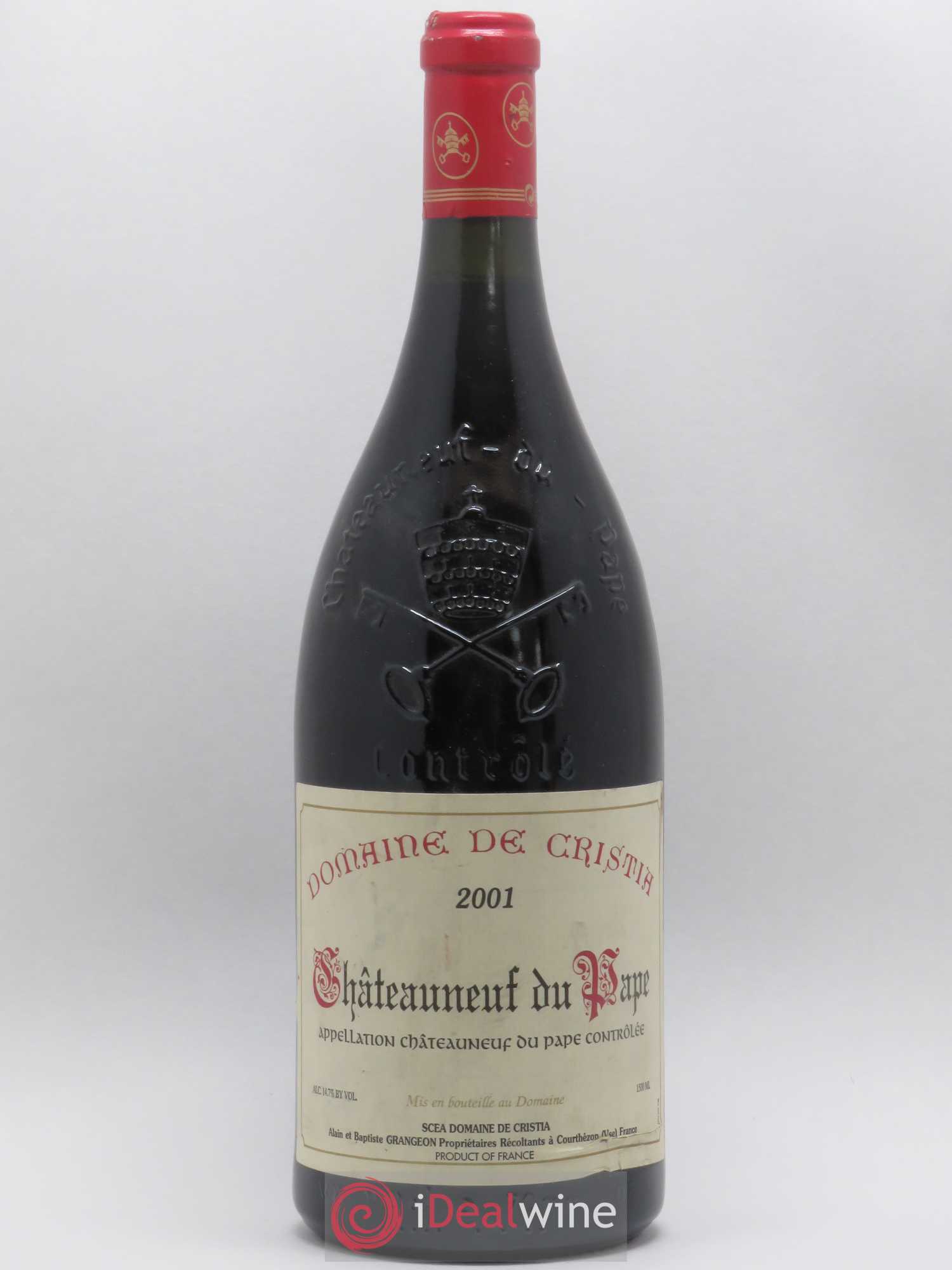 Châteauneuf-du-Pape Domaine de Cristia 2001 - Lot de 1 magnum - 0