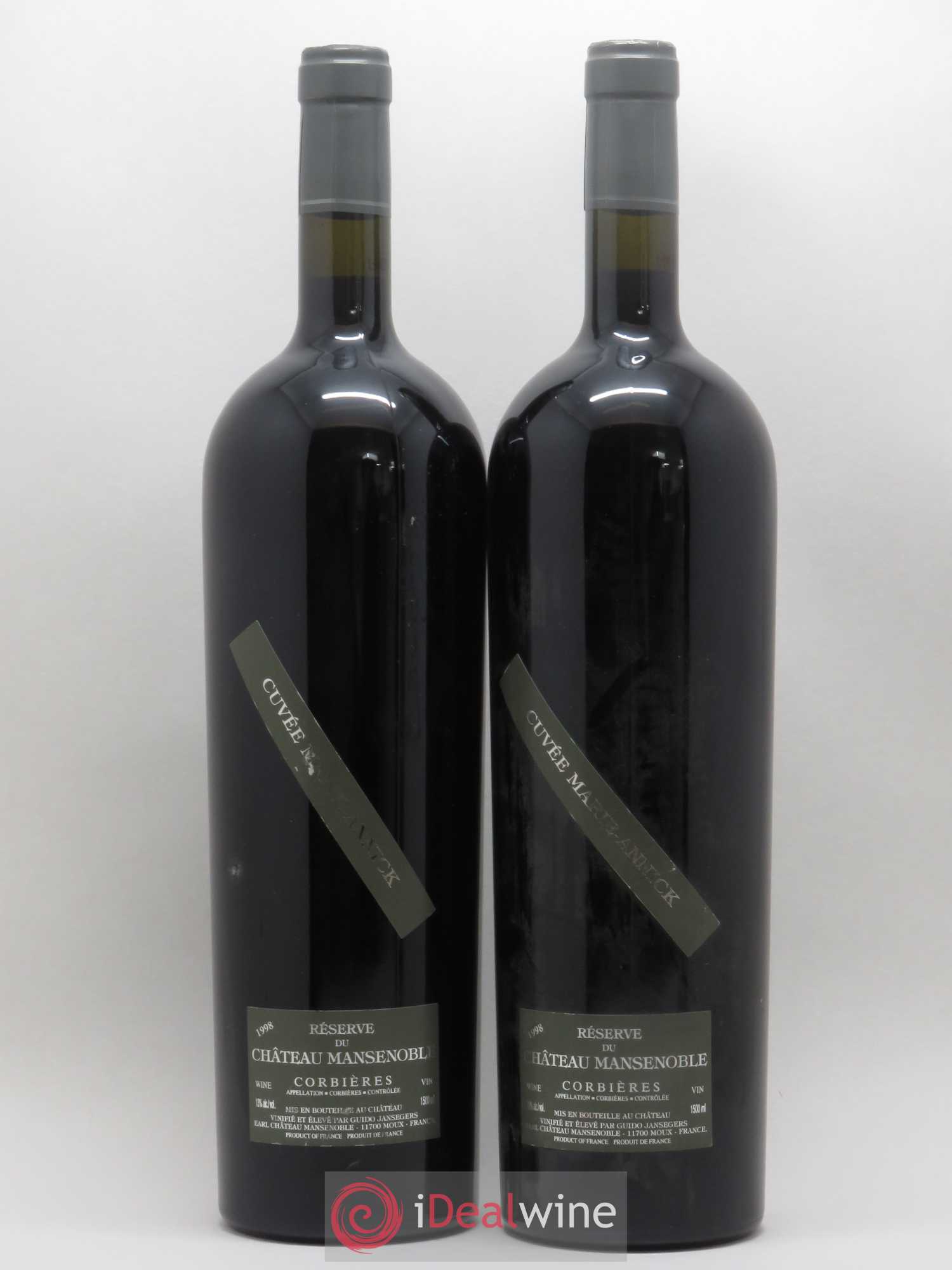 Corbières Cuvée Marie Annick Château du Mansenobles 1998 - Posten von 2 Magnum - 1