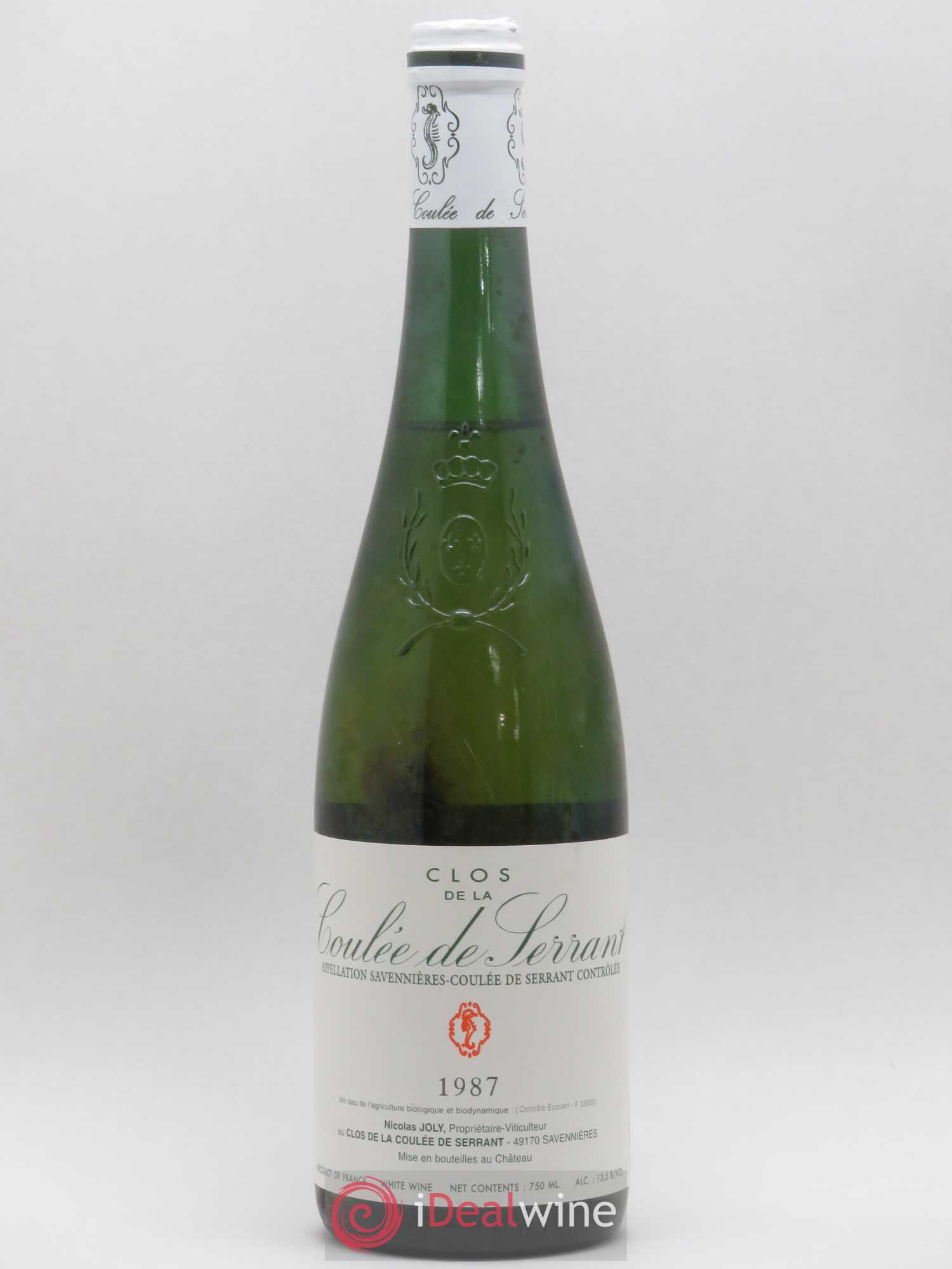 Savennières Clos de la Coulée de Serrant Vignobles de la Coulée de Serrant - Nicolas Joly 1987 - Lot de 1 bouteille - 0