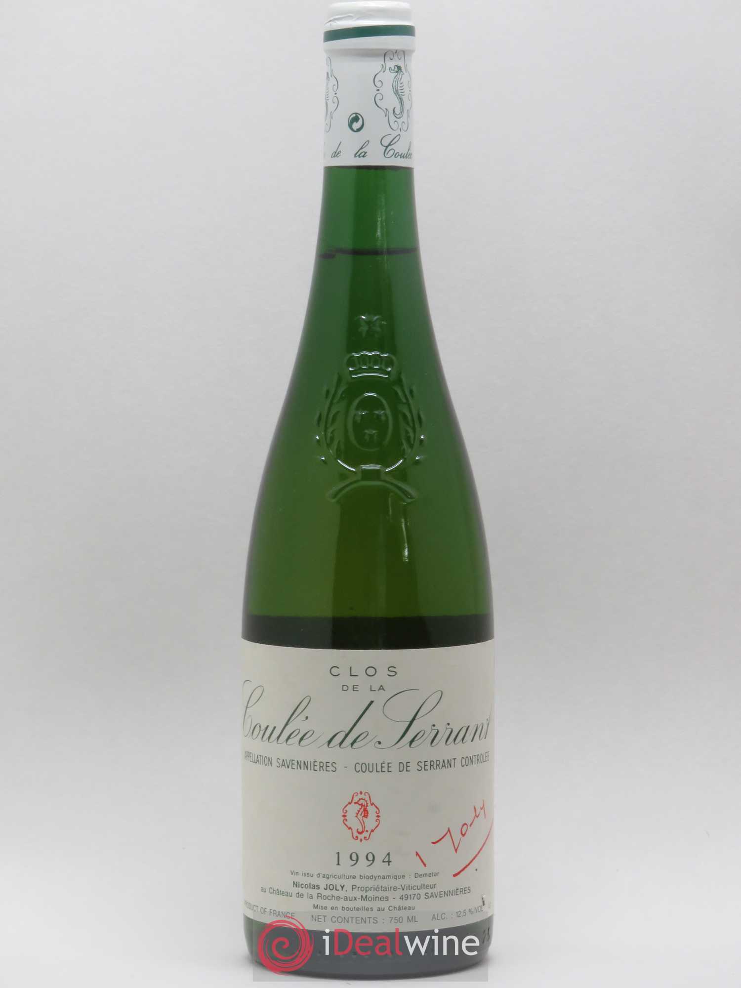 Savennières Clos de la Coulée de Serrant Vignobles de la Coulée de Serrant - Nicolas Joly 1994 - Lot de 1 bouteille - 0