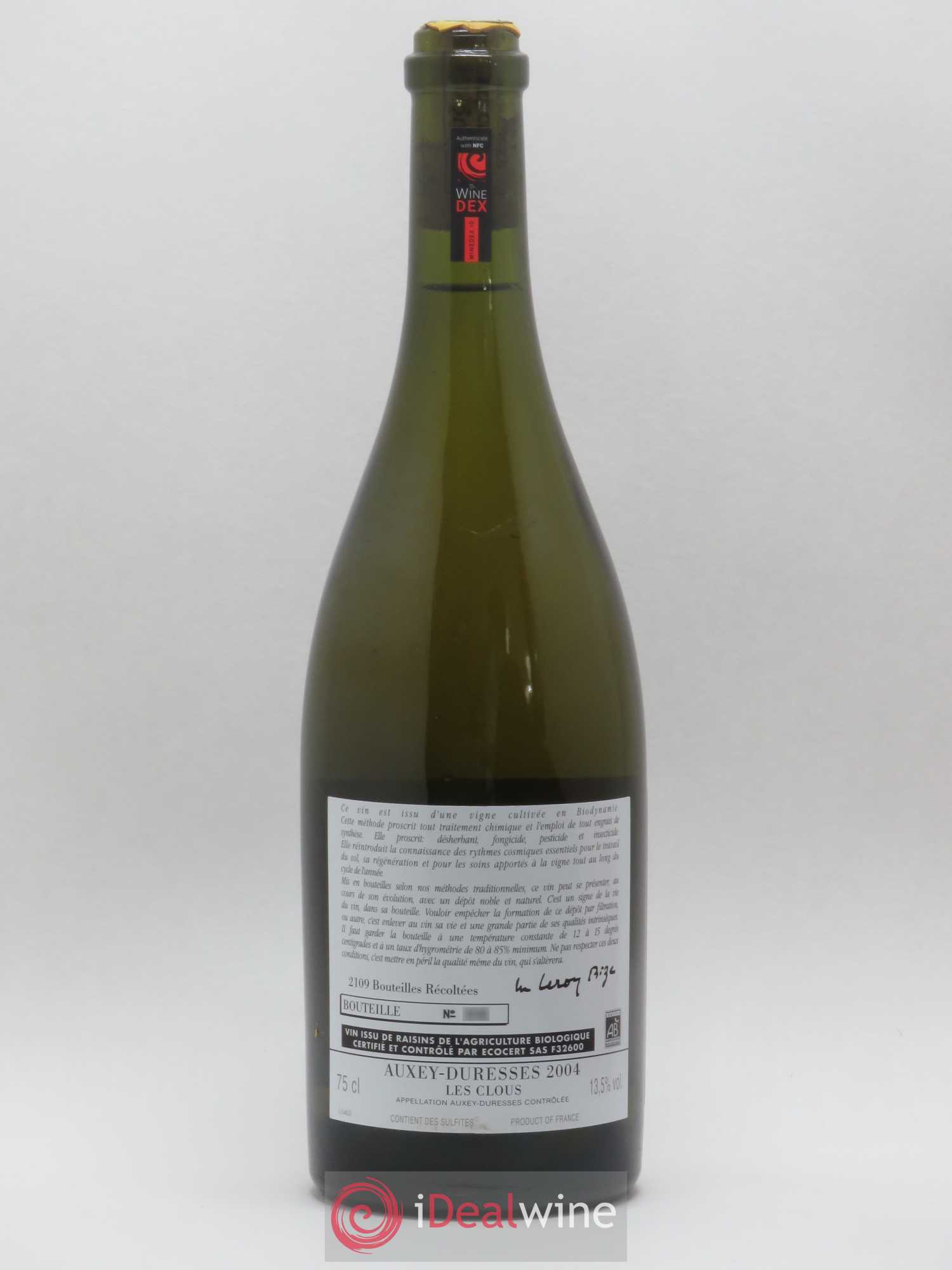 Auxey-Duresses Les Clous d'Auvenay (Domaine) 2004 - Lot de 1 bouteille - 1