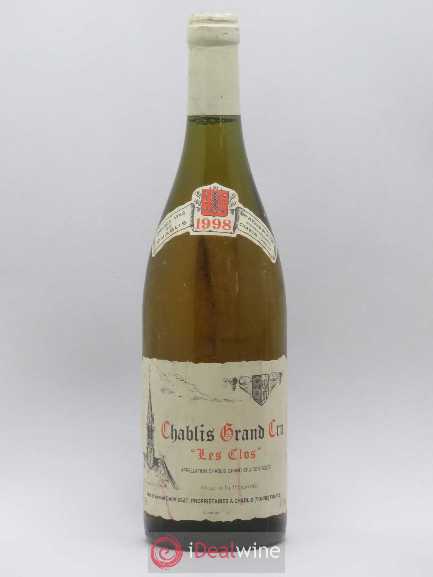 Chablis Grand Cru Les Clos Vincent Dauvissat (Domaine) 1998 - Lot de 1 bouteille - 0