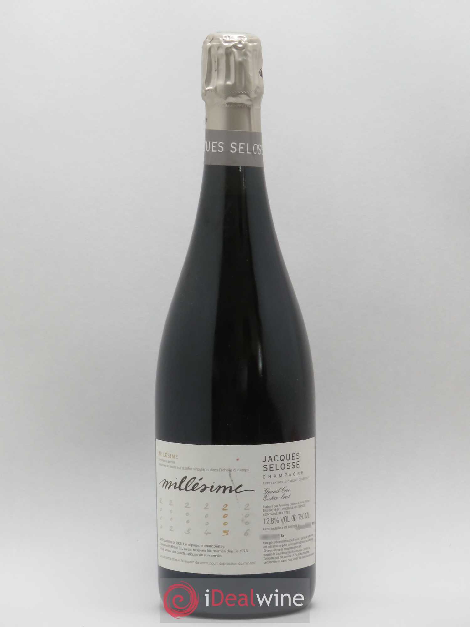 Blanc de Blancs Millésimé Jacques Selosse 2005 - Lot de 1 bouteille - 0