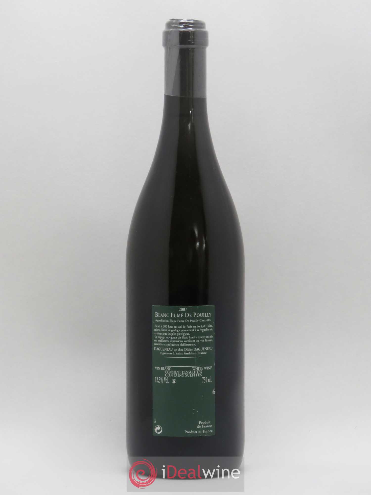 Vin de France (anciennement Pouilly-Fumé) Silex Dagueneau (Domaine Didier - Louis-Benjamin) 2007 - Lot de 1 bouteille - 1
