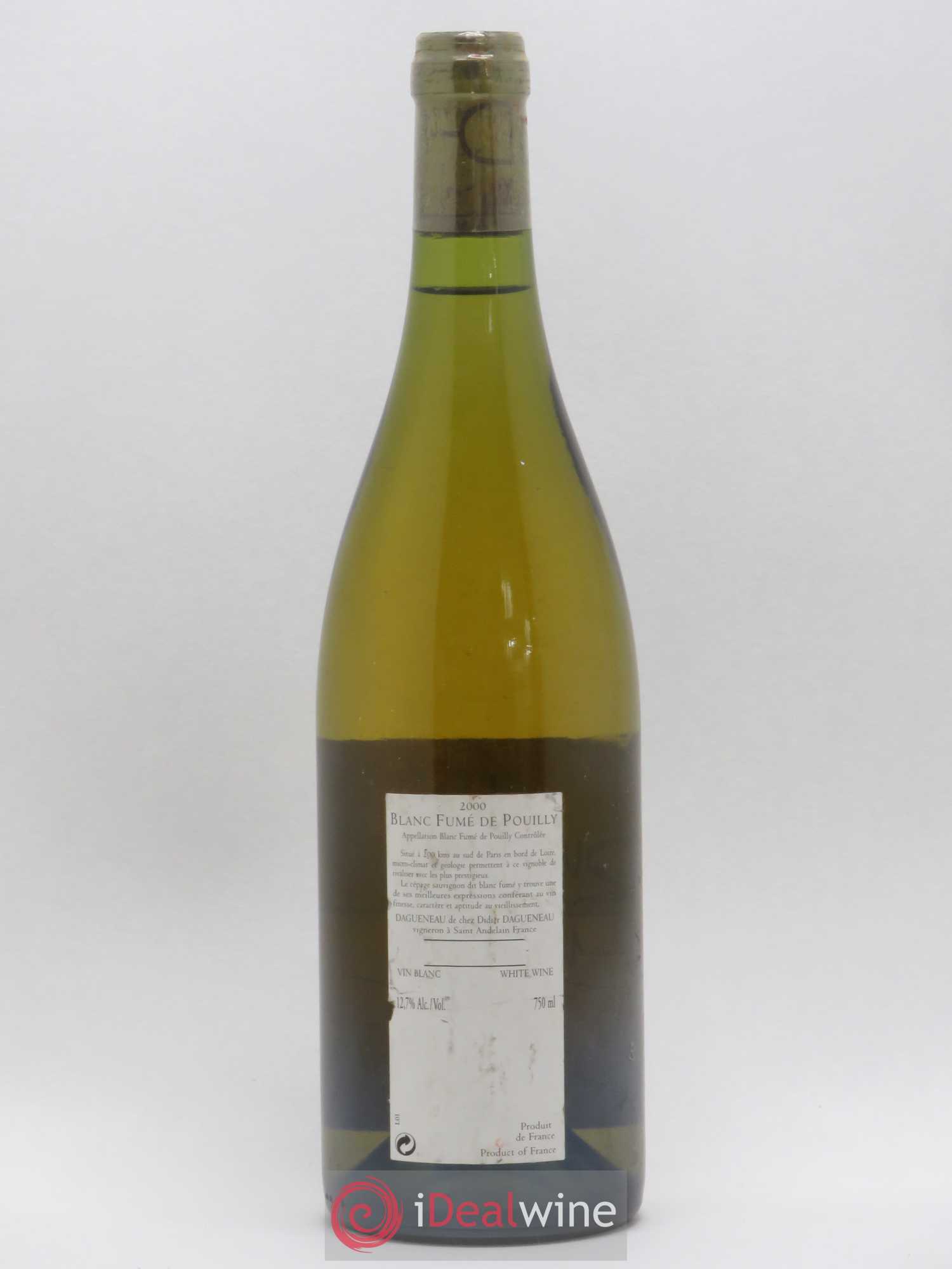 Vin de France Blanc Fumé Dagueneau (Domaine Didier - Louis-Benjamin) 2000 - Lot de 1 bouteille - 1