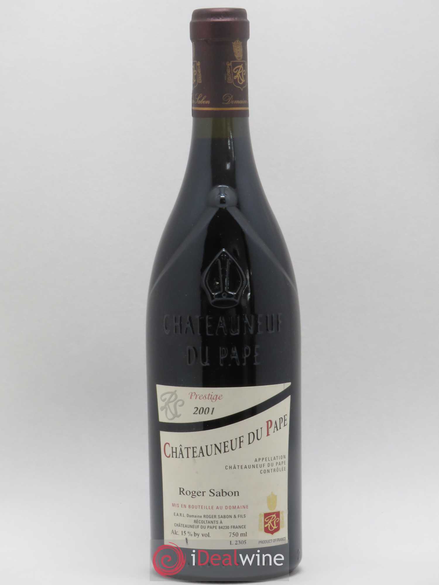 Châteauneuf-du-Pape Cuvée Prestige Roger Sabon (Domaine) 2001 - Lot de 1 bouteille - 0