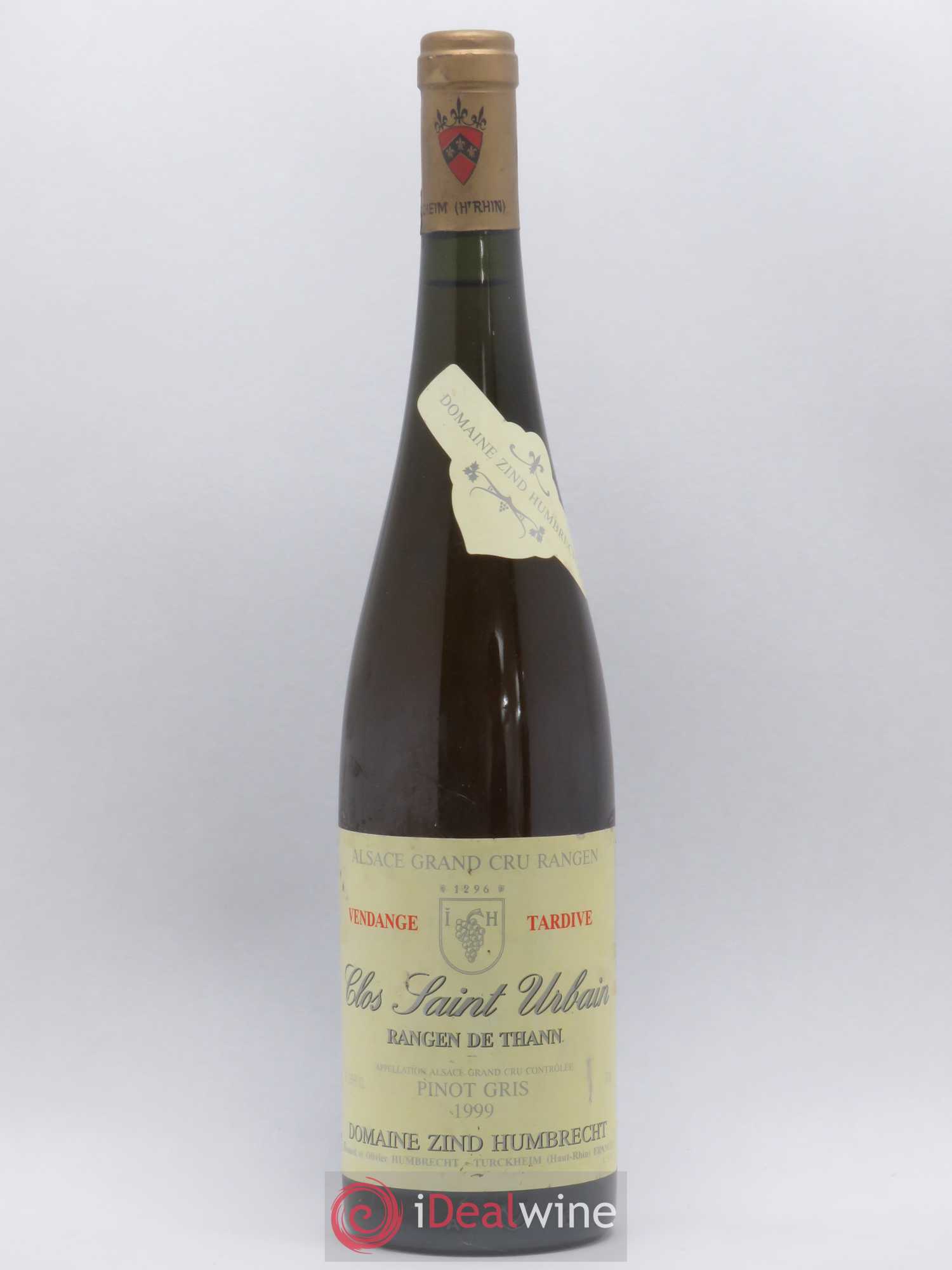 Alsace Pinot Gris Grand Cru Rangen de Thann Clos Saint-Urbain Zind-Humbrecht (Domaine) Vendanges Tardives 1999 - Lot de 1 bouteille - 0