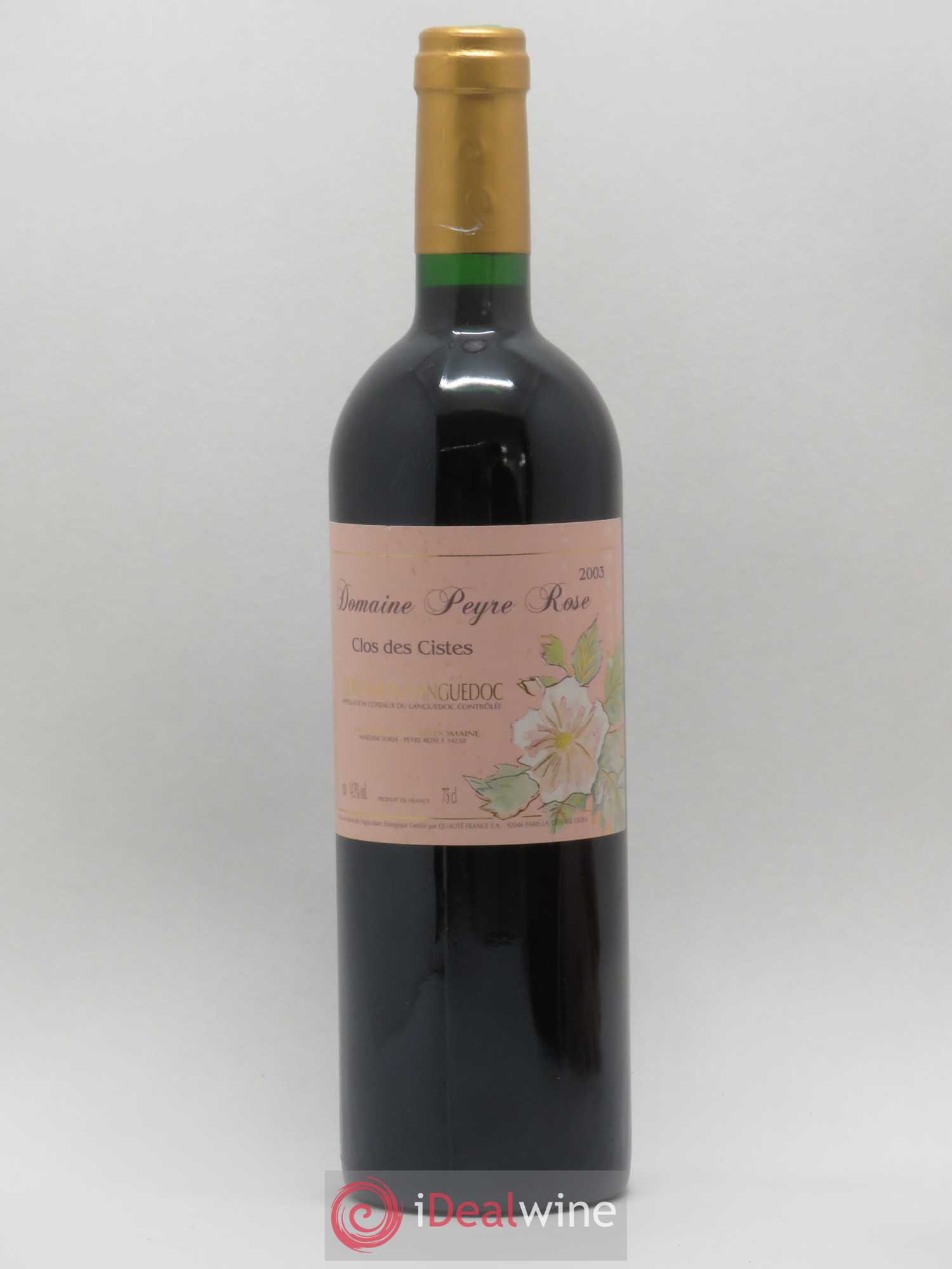 Vin de France (anciennement Coteaux du Languedoc) Domaine Peyre Rose Les Cistes Marlène Soria 2003 - Lot de 1 bouteille - 0