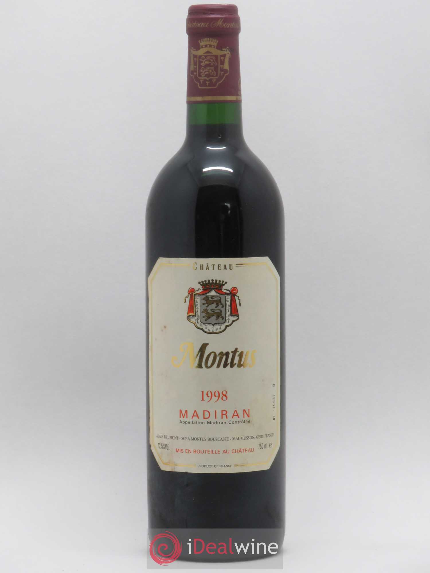 Madiran Château Montus Alain Brumont 1998 - Lot de 1 bouteille - 0