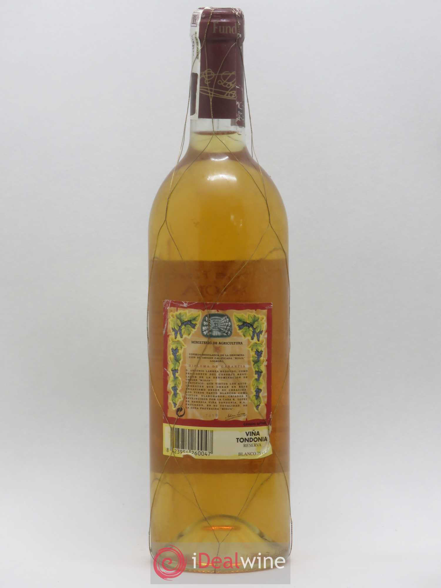 Rioja DOCA Reserva Vina Tondonia R. Lopez de Heredia 1989 - Lot de 1 bouteille - 1