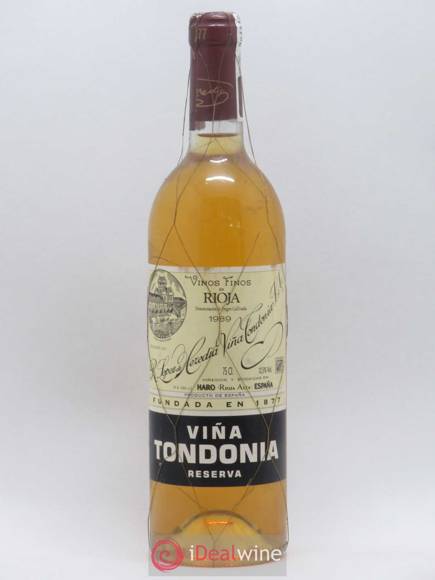 Rioja DOCA Reserva Vina Tondonia R. Lopez de Heredia 1989 - Lot de 1 bouteille - 0