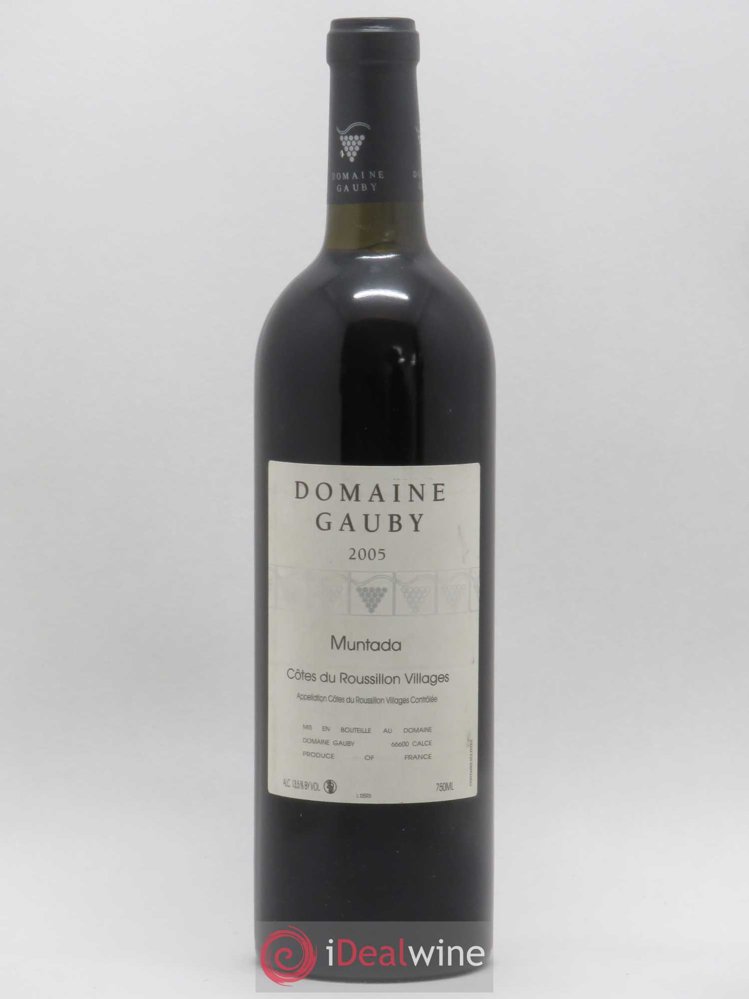 Côtes Catalanes (anciennement Côtes du Roussillon Villages) La Muntada Gauby (Domaine) 2005 - Lot de 1 bouteille - 0