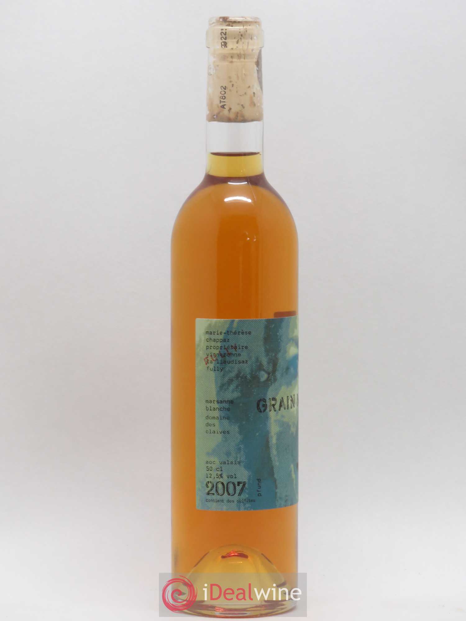 Valais Grain Noble Marsanne Blanche Marie-Thérèse Chappaz - Domaine Les Claives 50 CL 2007 - Lotto di 1 bottiglia - 1