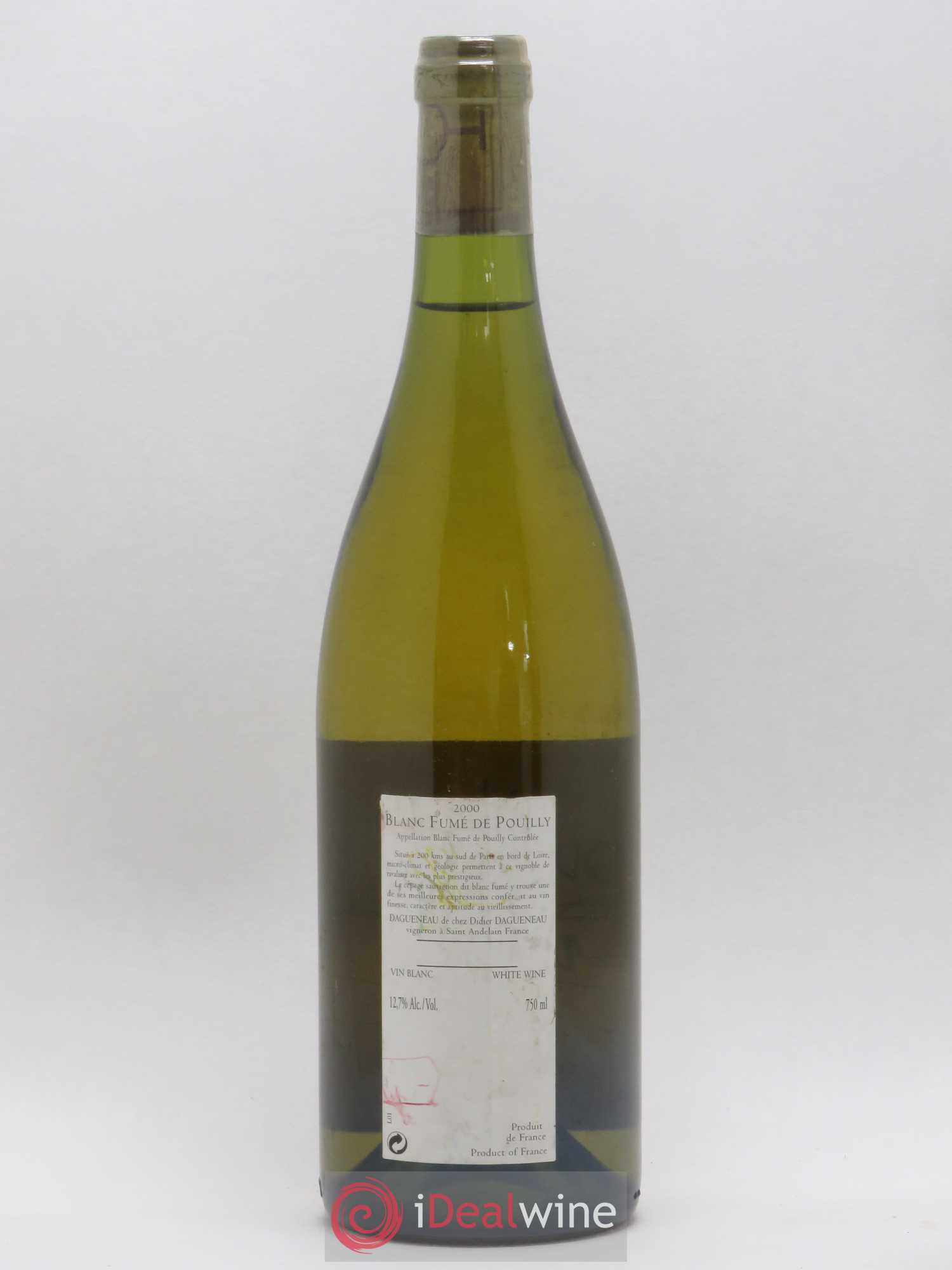 Vin de France Blanc Fumé Dagueneau (Domaine Didier - Louis-Benjamin) 2000 - Lot de 1 bouteille - 1