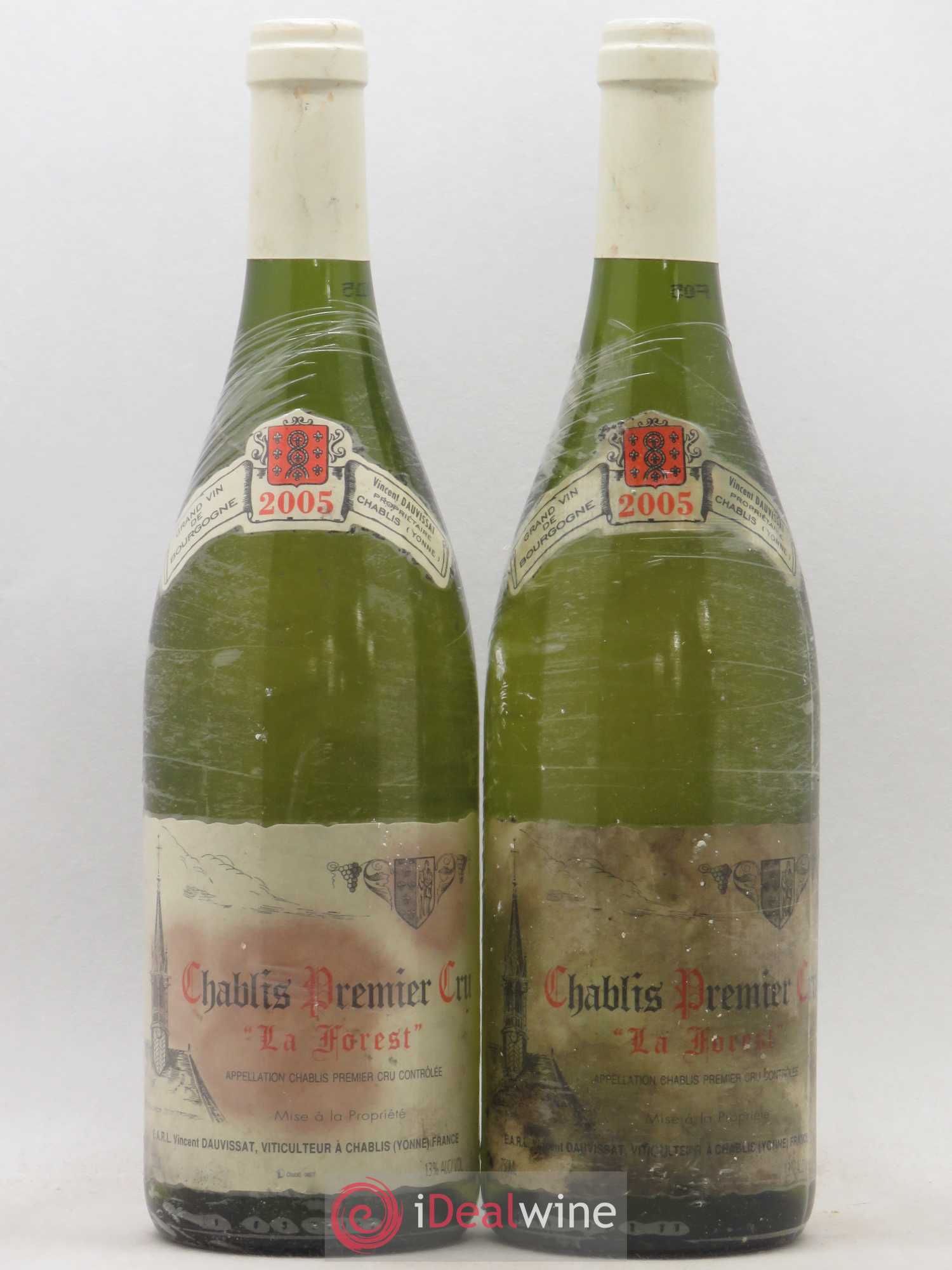 Chablis 1er Cru La Forest Vincent Dauvissat (Domaine) 2005 - Lot de 2 bouteilles - 0