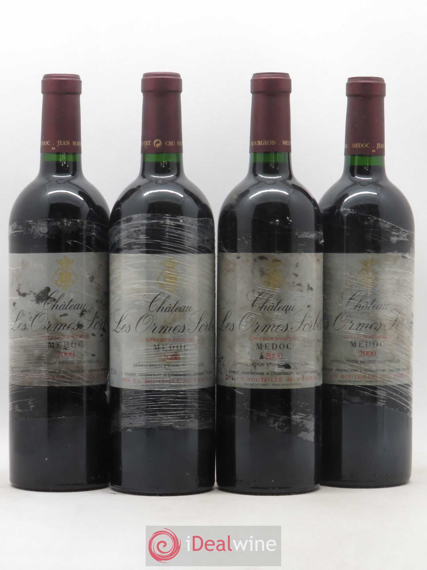 Château les Ormes Sorbet Cru Bourgeois 2000 - Lot de 4 bouteilles - 0