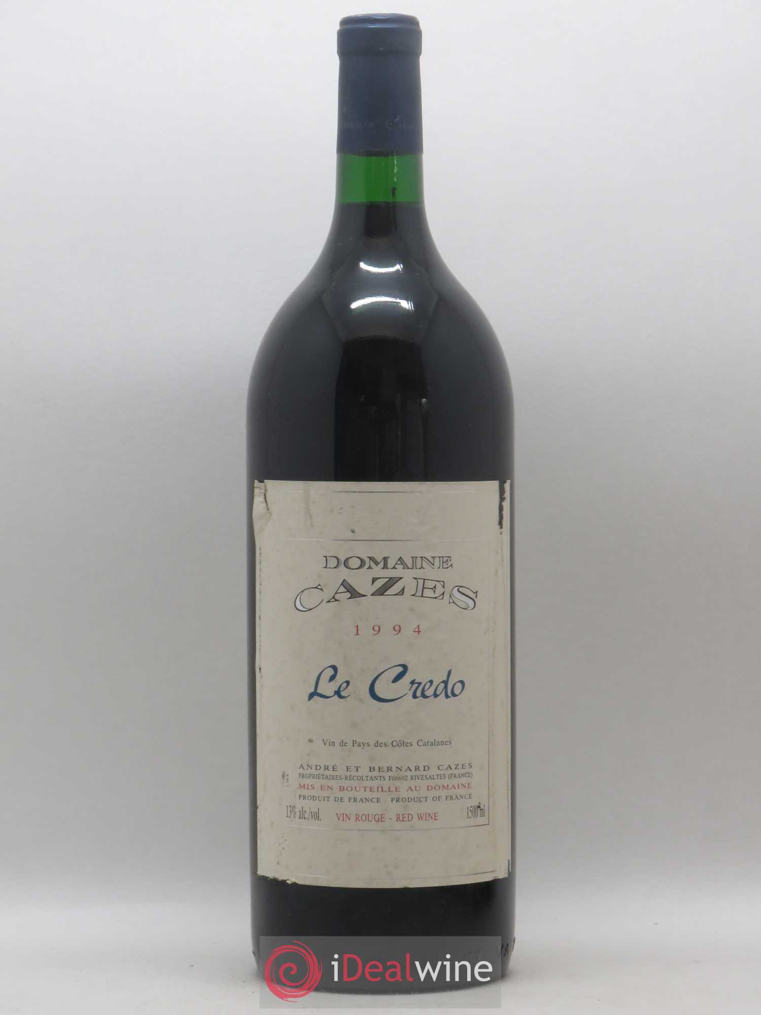 Côtes Catalanes (VDP des Côtes Catalanes) Le Credo Domaine Cazes (sans prix de réserve) 1994 - Posten von 1 Magnum - 0