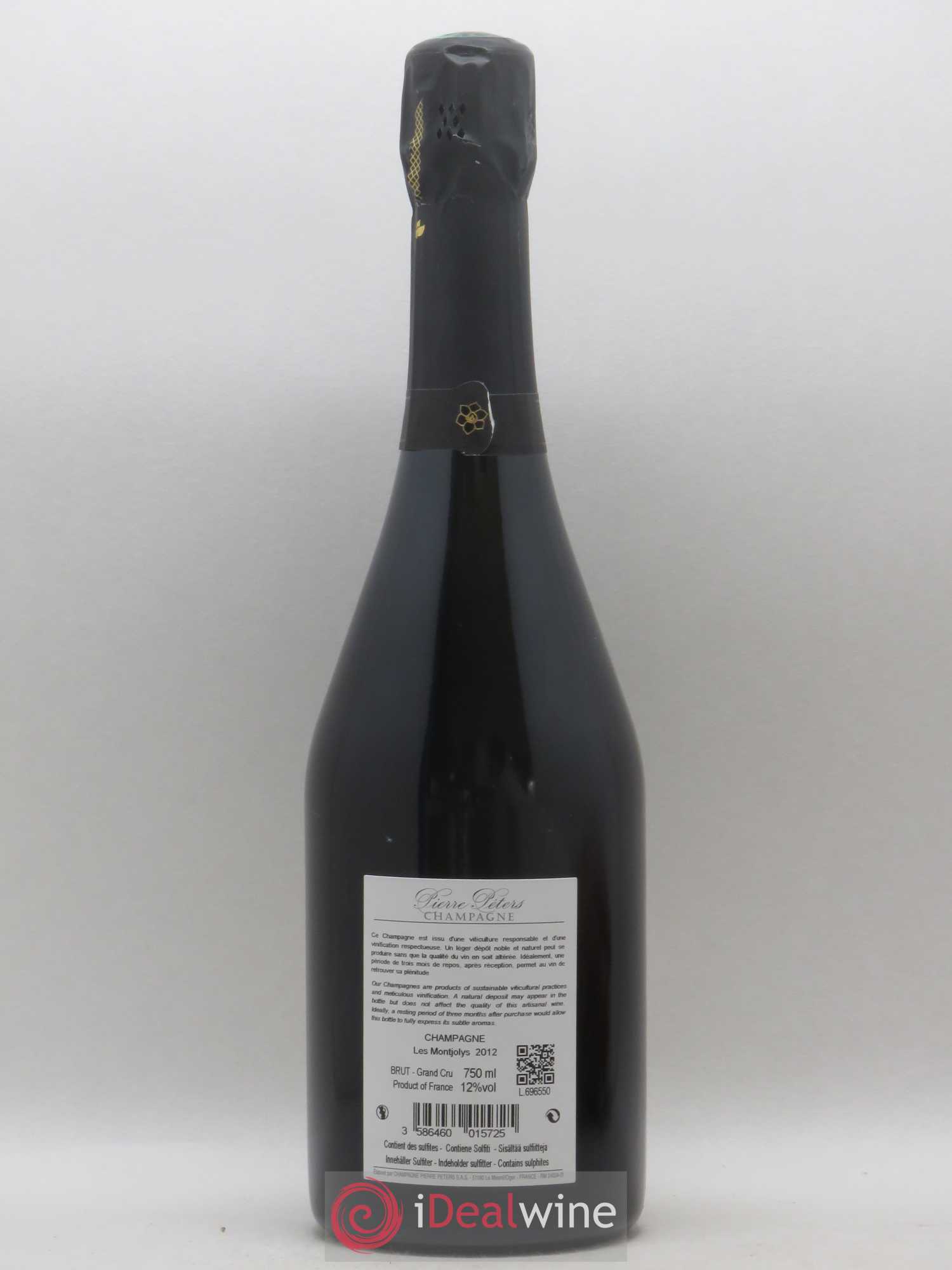 Les Montjolys Brut Blanc de Blancs Cuvée Spéciale Pierre Péters 2012 - Lot de 1 bouteille - 1