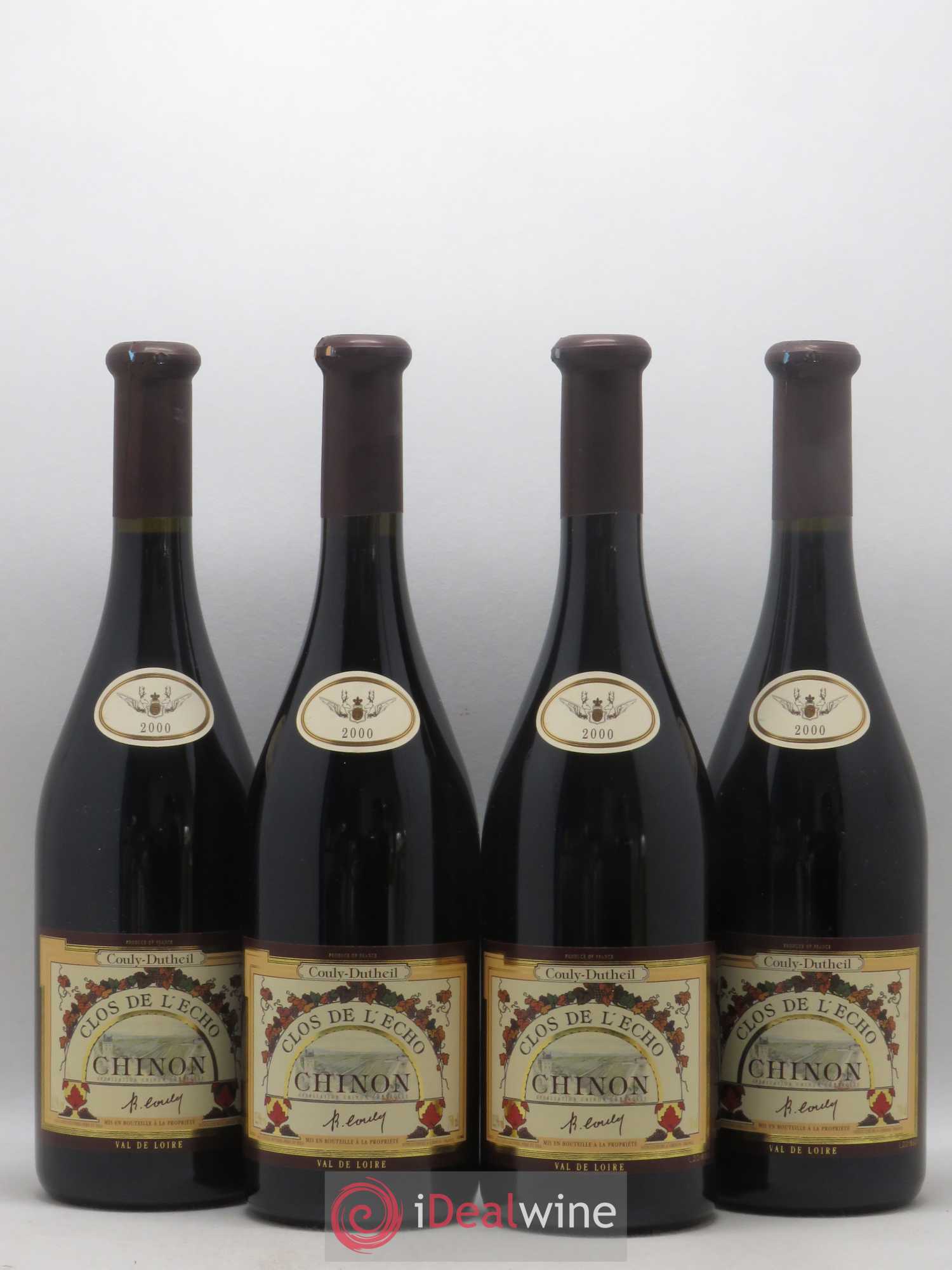 Chinon Clos de l'Echo Couly-Dutheil 2000 - Lot de 4 bouteilles - 0