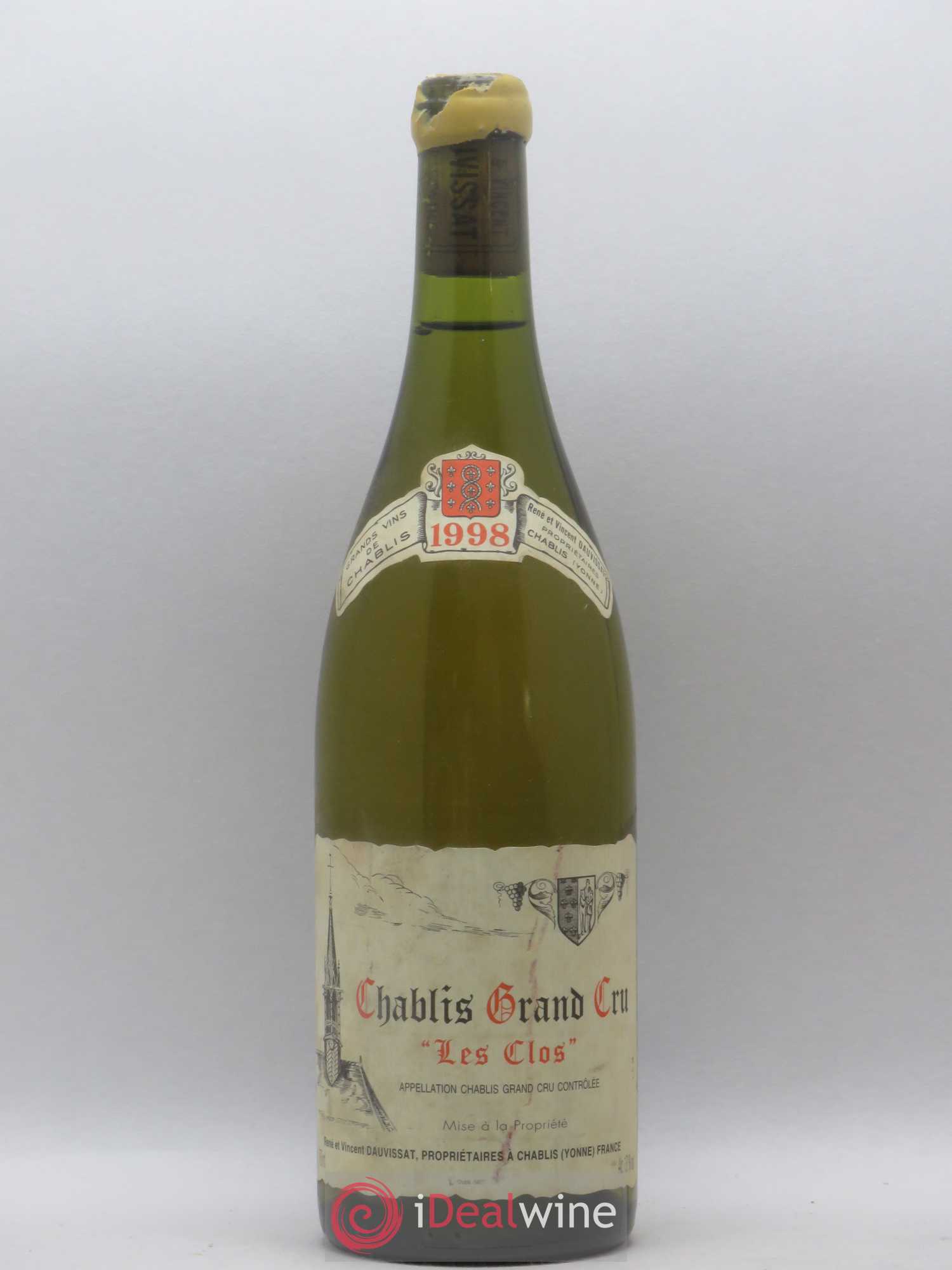 Chablis Grand Cru Les Clos Vincent Dauvissat (Domaine) 1998 - Lot de 1 bouteille - 0