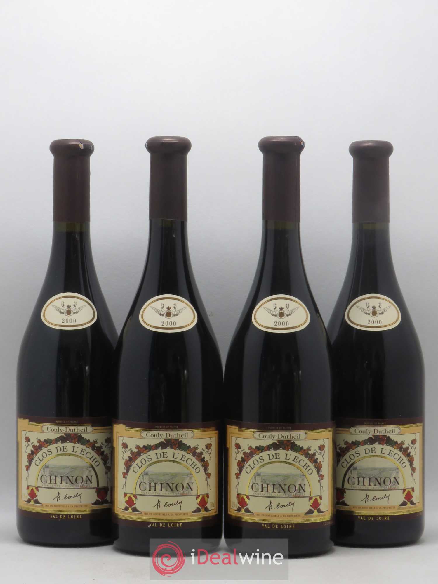Chinon Clos de l'Echo Couly-Dutheil 2000 - Lot de 4 bouteilles - 0