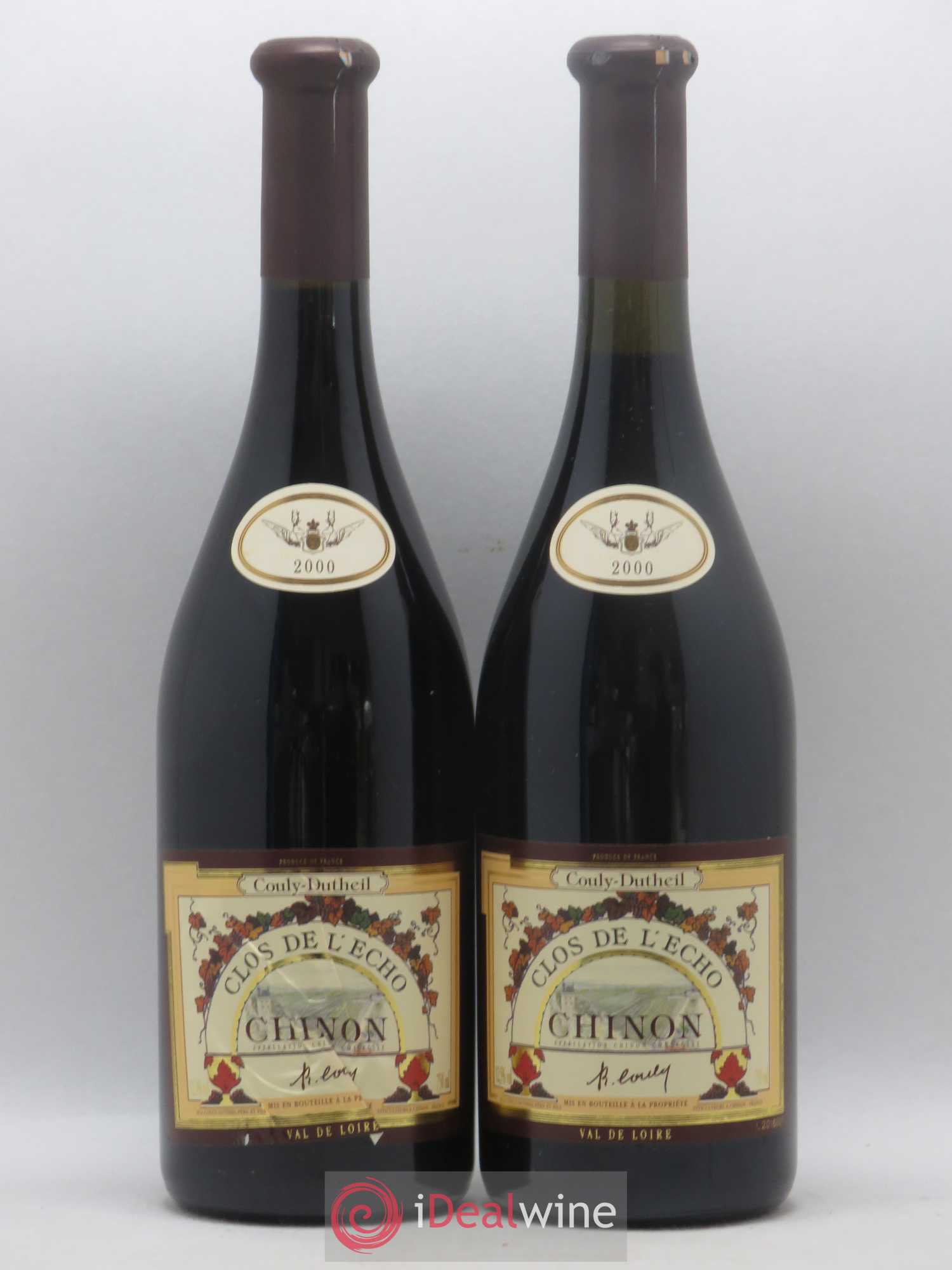 Chinon Clos de l'Echo Couly-Dutheil 2000 - Lot de 2 bouteilles - 0